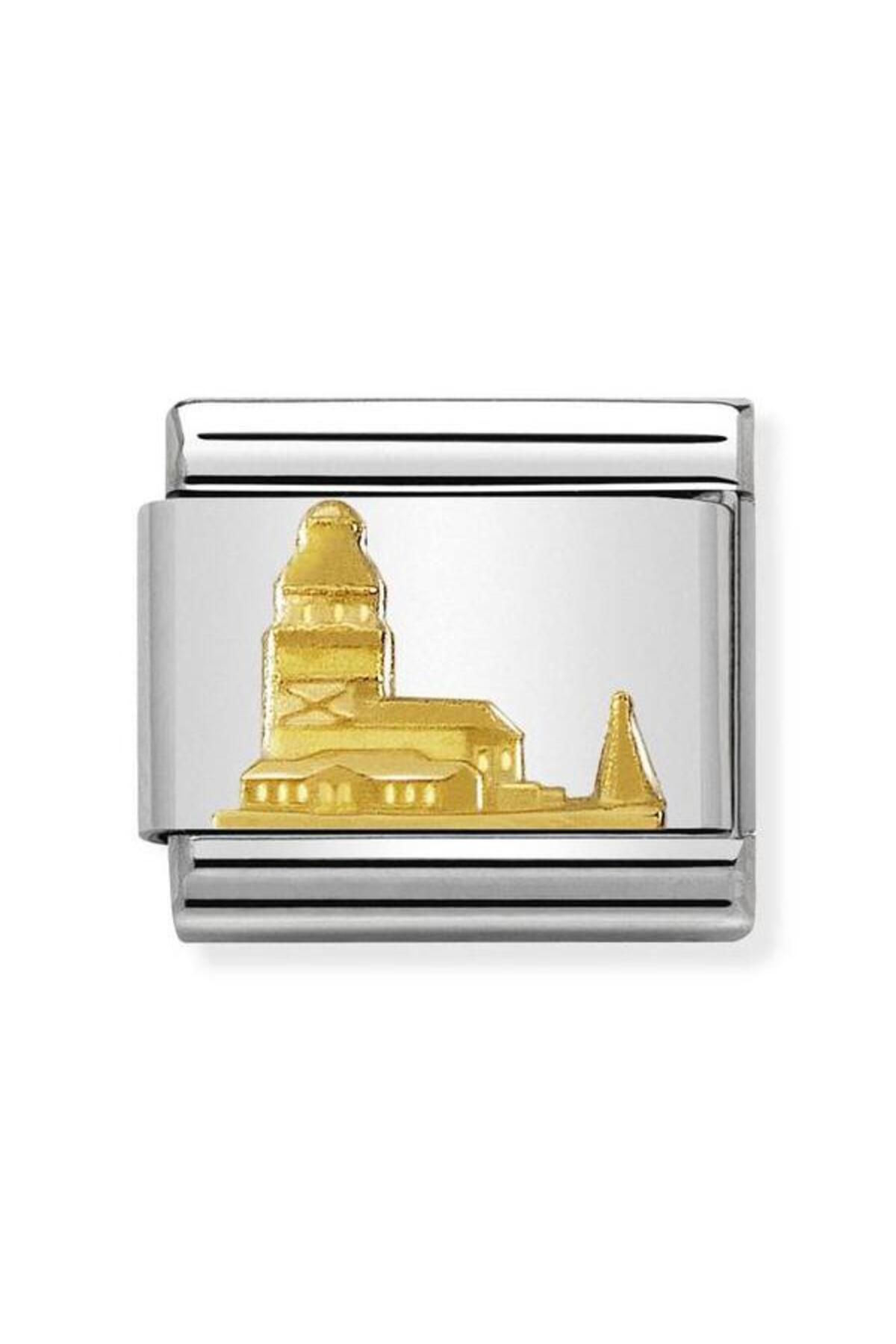 NOMİNATİON Composable Classic Monument Relıef 2 In Stainless Steel With 18k Gold (04_maiden Tower)