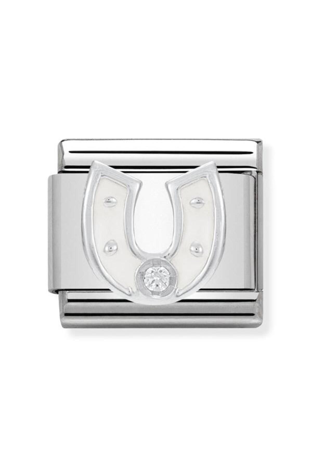 NOMİNATİON Composable Cl Sımbols Stainless Steel, Enamel, 1 Cub, Zirc And 925 Silver