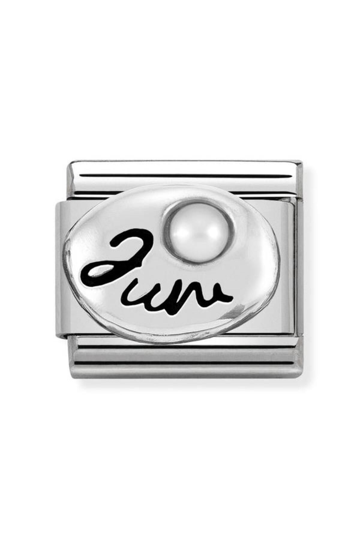 NOMİNATİON Composable Classic Dekoratif Link - Ay Taşları - Haziran İnci -  925 Gümüş