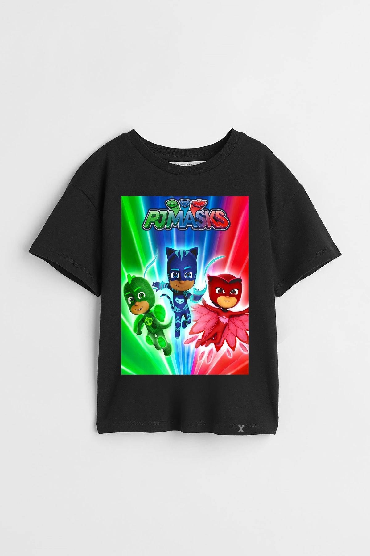 Darkia Pijamasks Pijamaskeliler Çizgi Film Tasarım Baskılı Unisex Çocuk Tişört