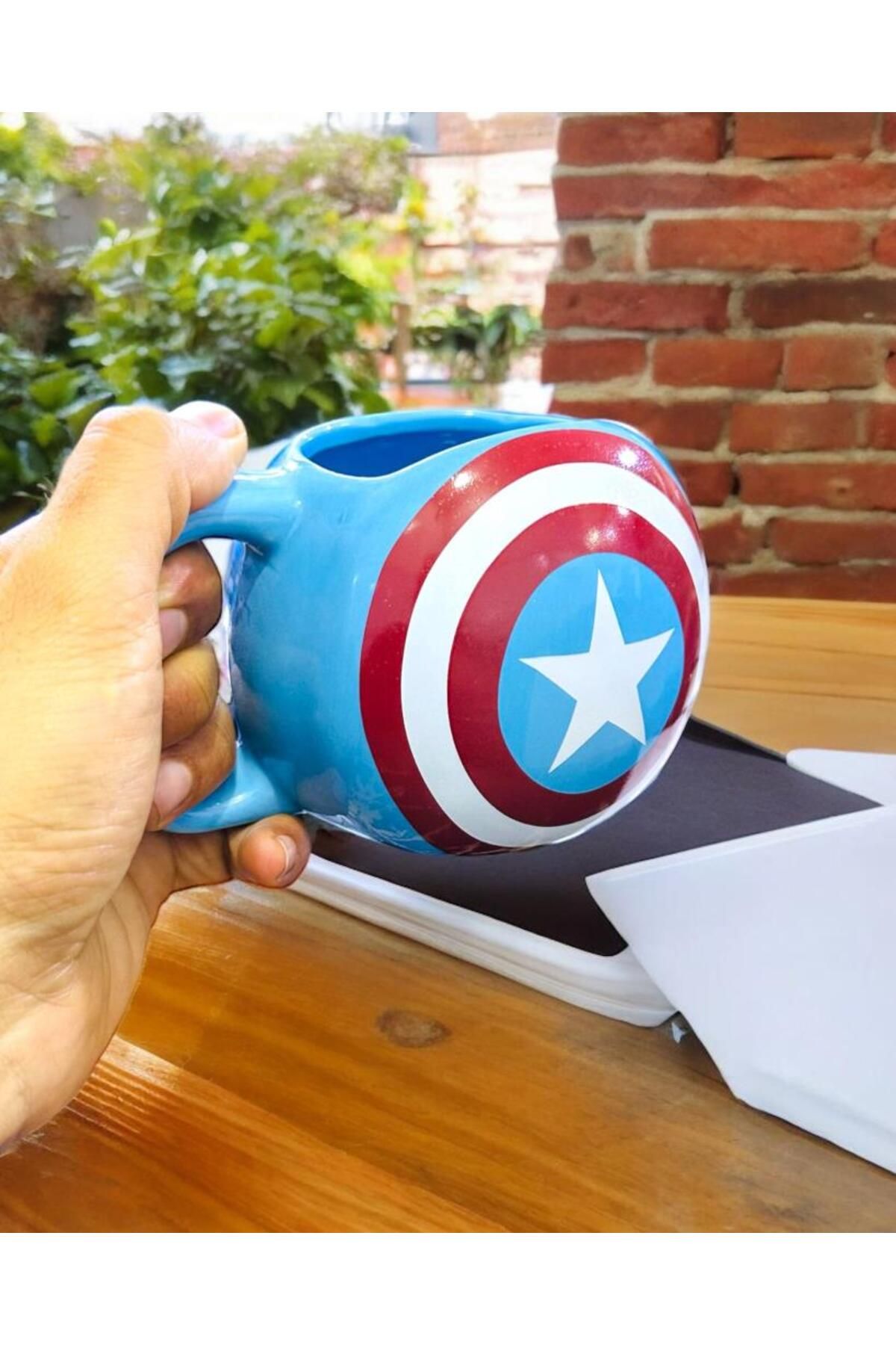 TUTYAKALA SuperHero Mug - Kaptan Amerika Kupa - Marvel Kupa Bardak Hediyelik Kupa