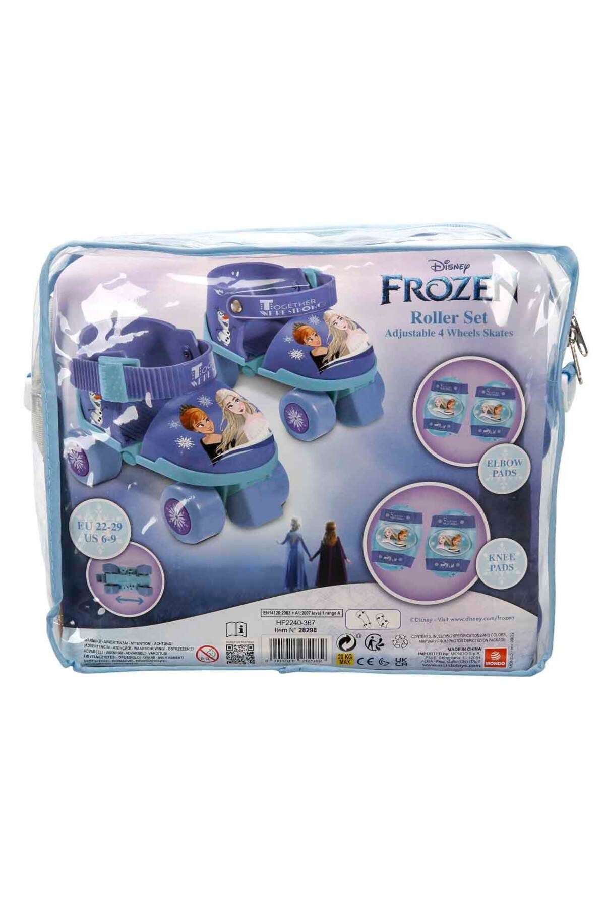 Tower Toys Frozen Paten Set Dizlik Dirseklik Çanta - Mor  22-29