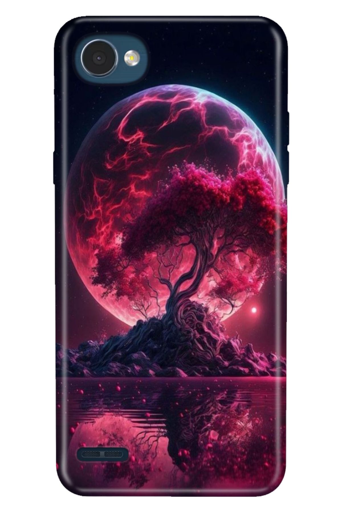 LG Q6 Uyumlu Kılıf Resimli Desenli Silikon Red World