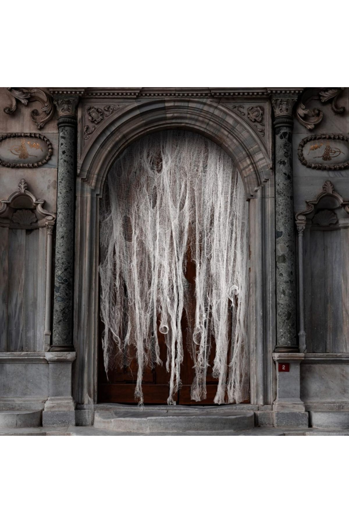 CNGZSHOP Cadılar Bayramı Kapı Perdesi 190 x 72 cm Süslemeler Perili Ev Giriş Dekorasyon