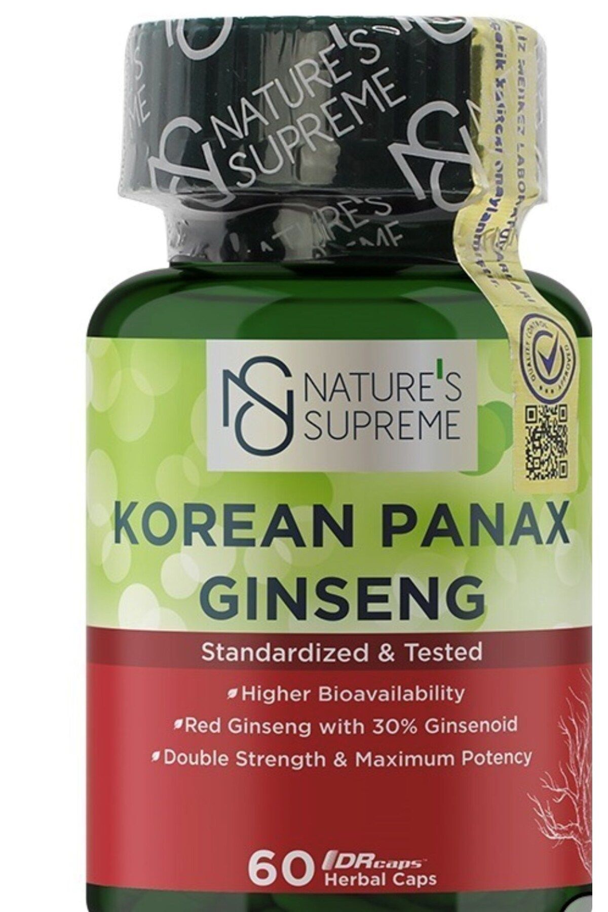 Natures Supreme Korean Panax Ginseng 60 Kapsül