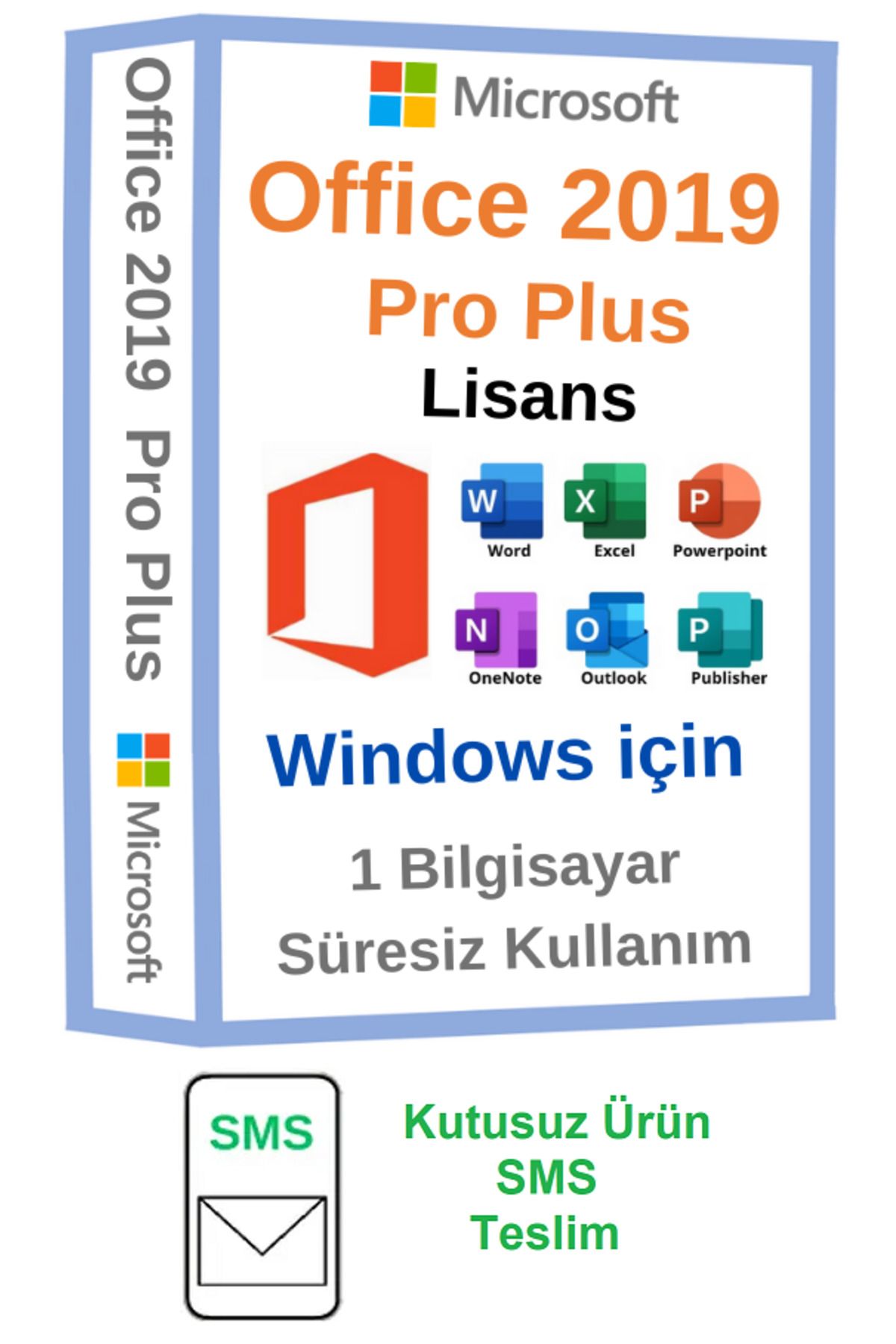 Microsoft Office 2019 ProPlus Lisans -Süresiz- Windows 10 ve windows 11 Için -