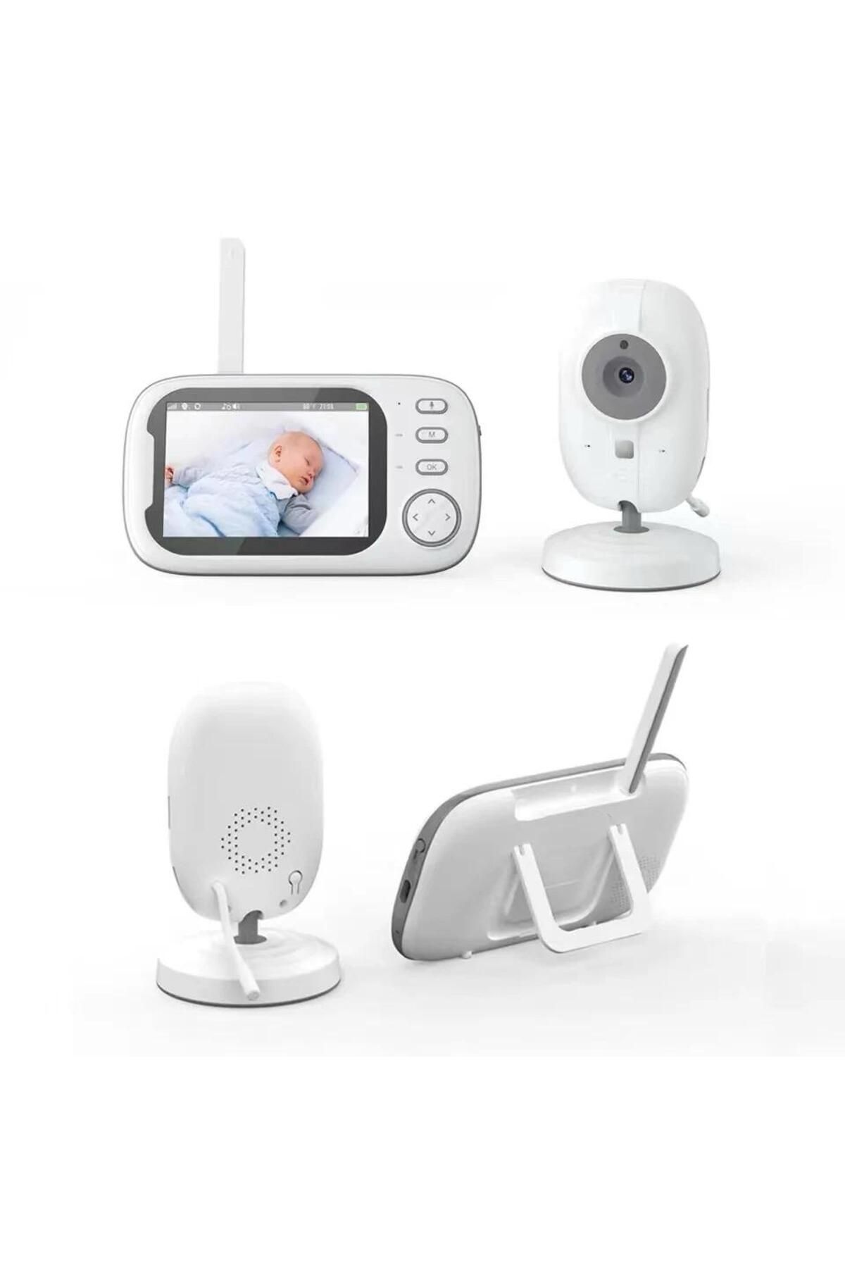 Brawi Bebek Monitörü - Bebek Izleme Kamerası Lcd Ekranlı Gece Görüşlü Oda Sıcaklığı Kontrollü Kablosuz Ip