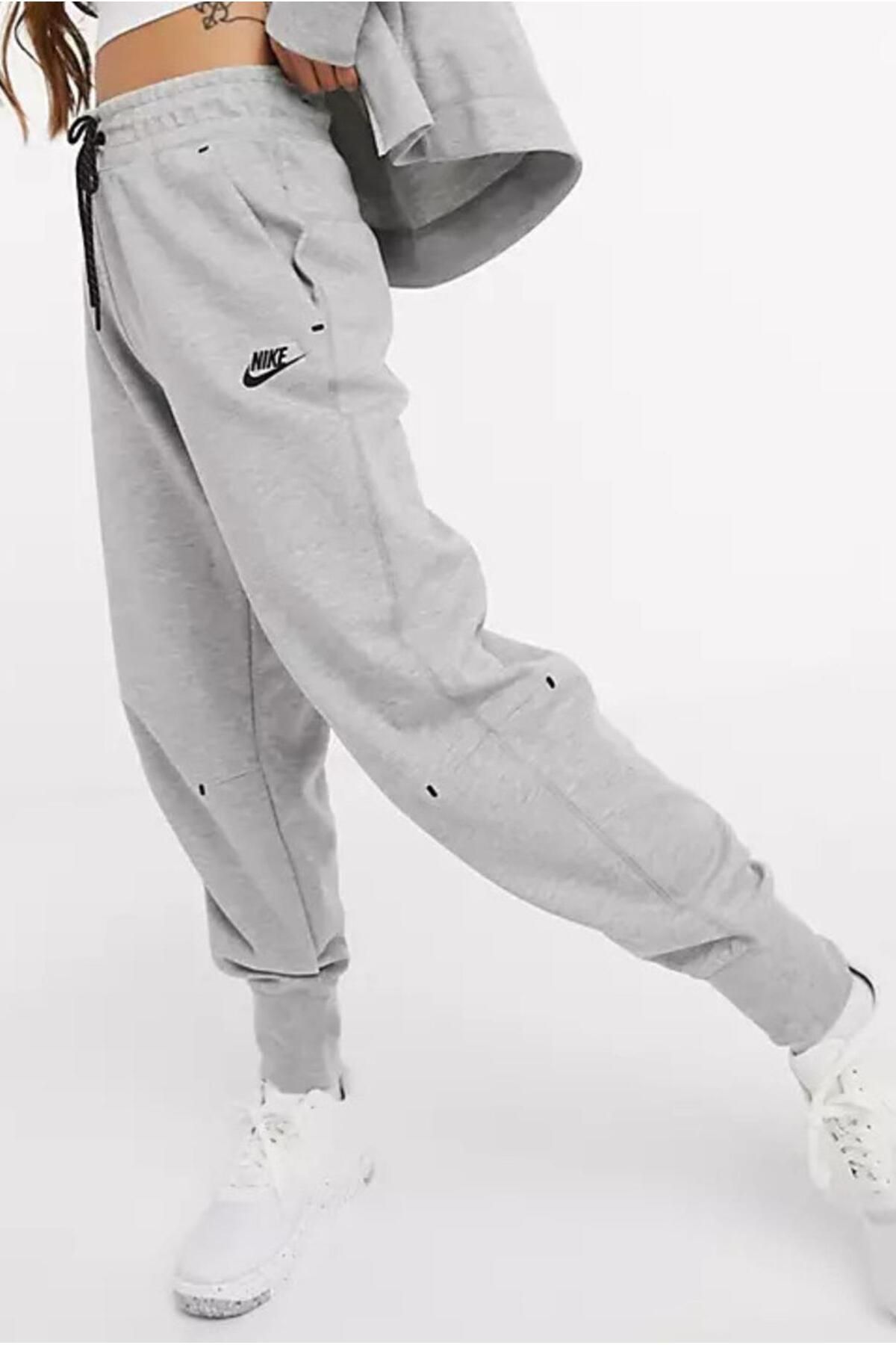 Nike Sportswear Tech Fleece Essential Gri Kadın Eşofman Altı