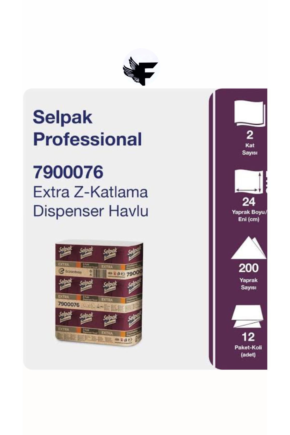 Selpak Professional Extra Z Katlama Dispenser Havlu 200'lü 5 pk