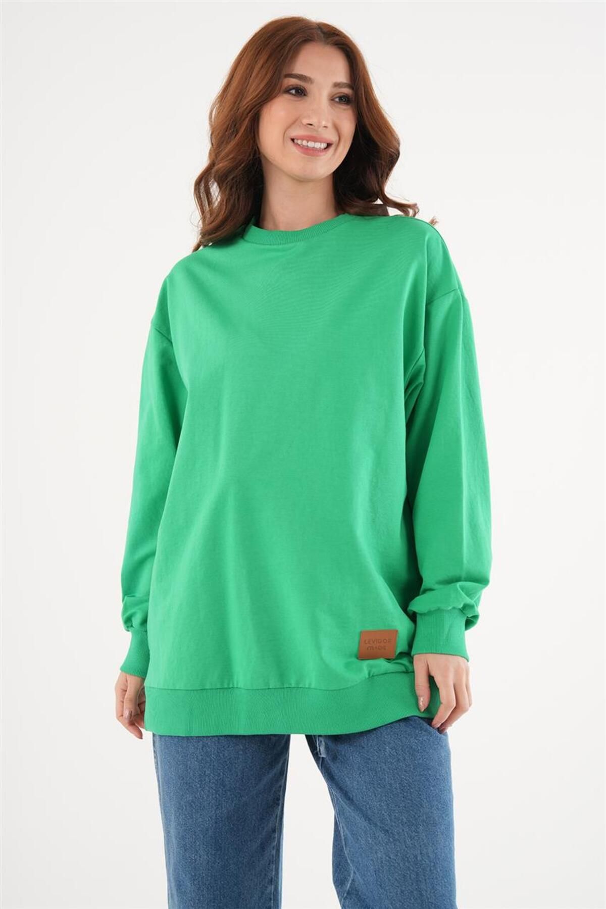 Levidor Basic Benetton Yeşili Sweatshirt