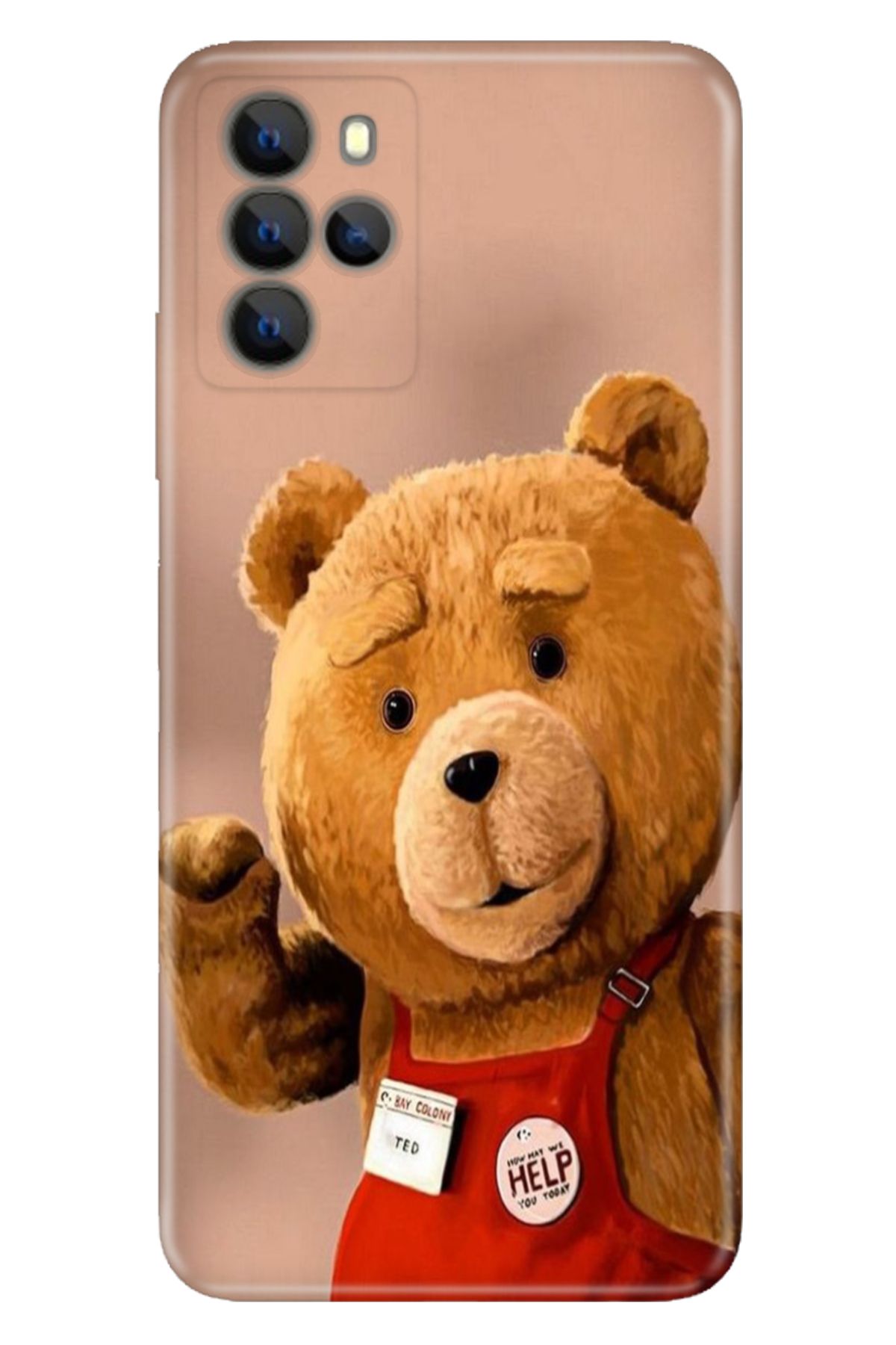 omix X700 Uyumlu Kılıf Resimli Desenli Silikon Teddy