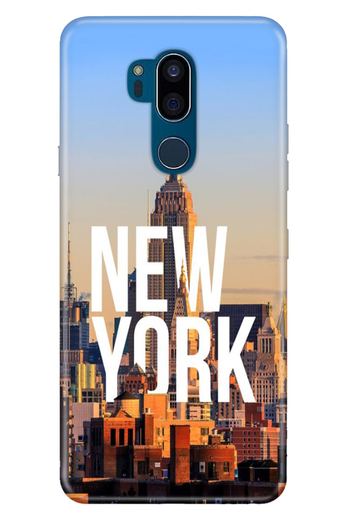 LG G7 ThinQ Uyumlu Kılıf Resimli Desenli Silikon New York