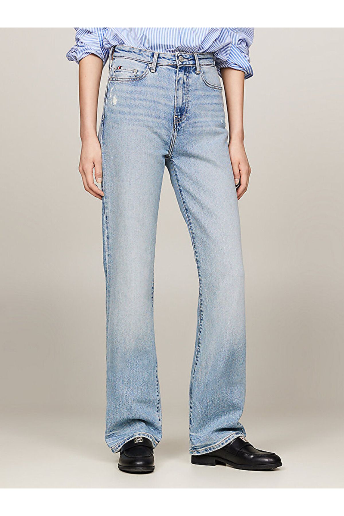 Tommy Hilfiger High Rise Bootcut Distressed Jeans