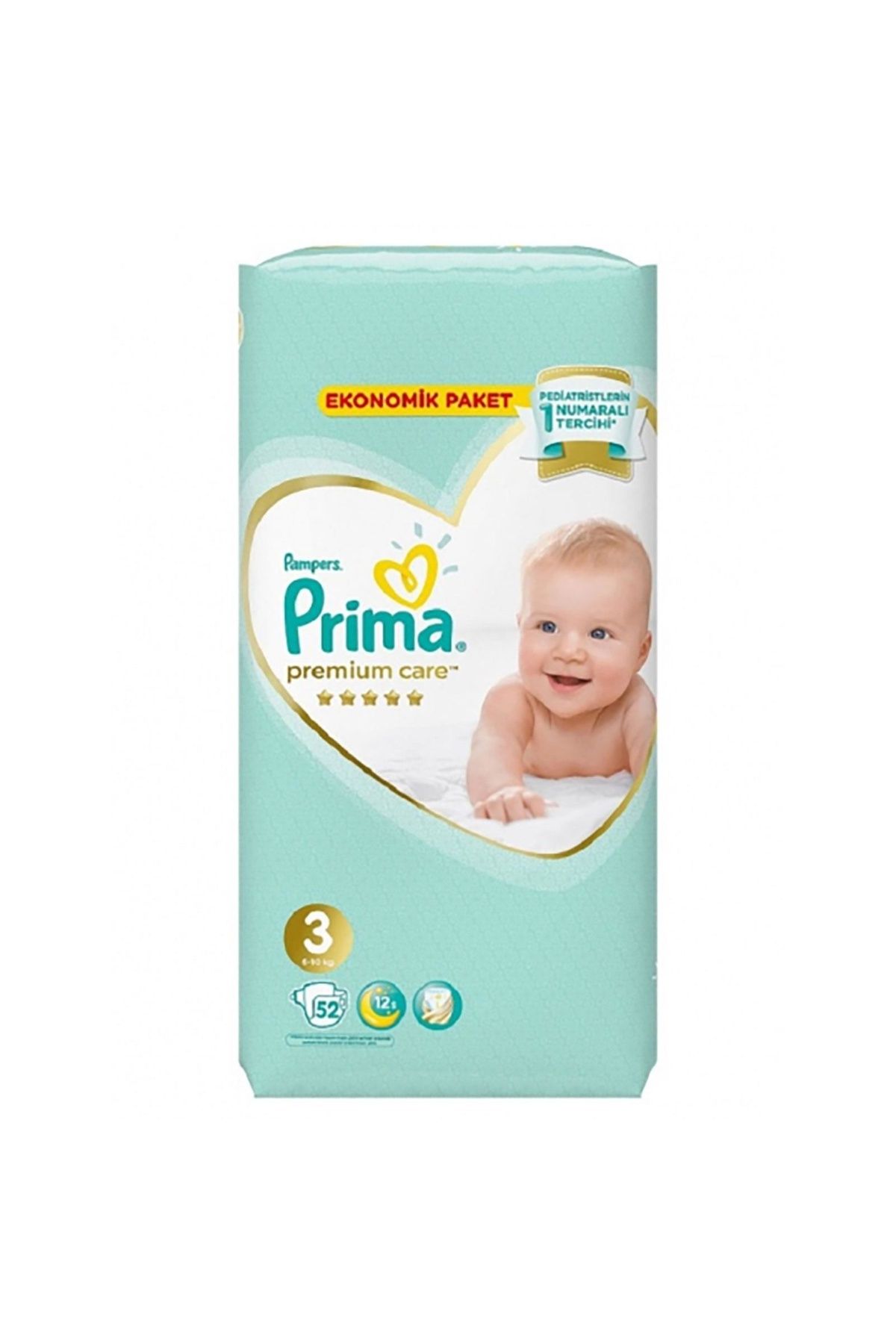 Prima Premium Care Bebek Bezi Ekonomik Paket 3 Beden 52 Adet
