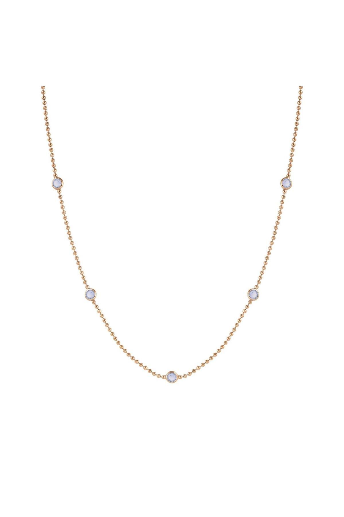 NOMİNATİON Bella Necklace Ed Bloom In 925 Silver And Crystals (long) (037_crystal With Yellow Gold Finis)
