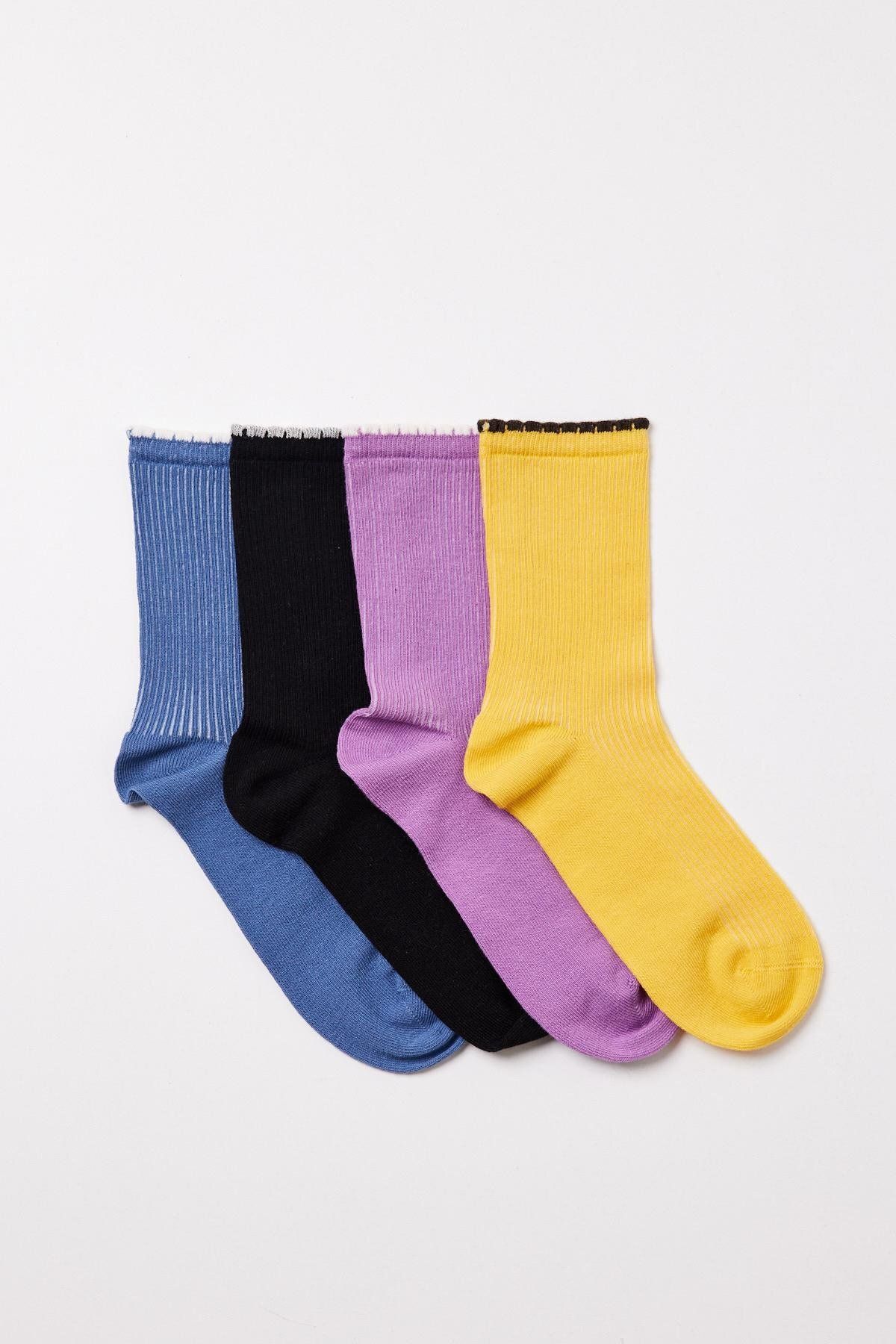 Katia & Bony Kadın 4'lü Bileği Renkli Soket Çorap