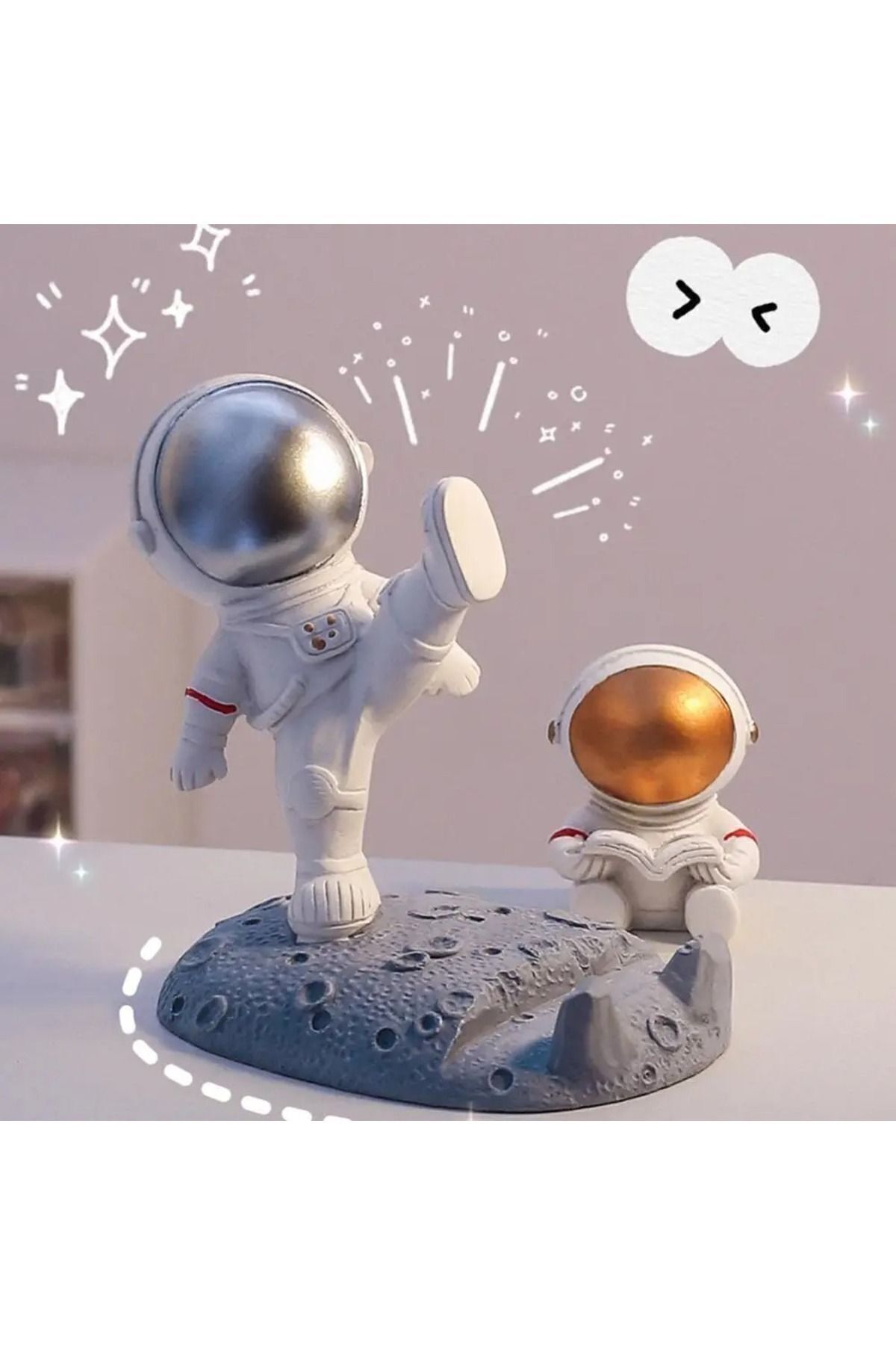 raeyes Sevimli Astronot Dekorasyon Masa Üstü Telefon Tutucu Ve Tablet Standı