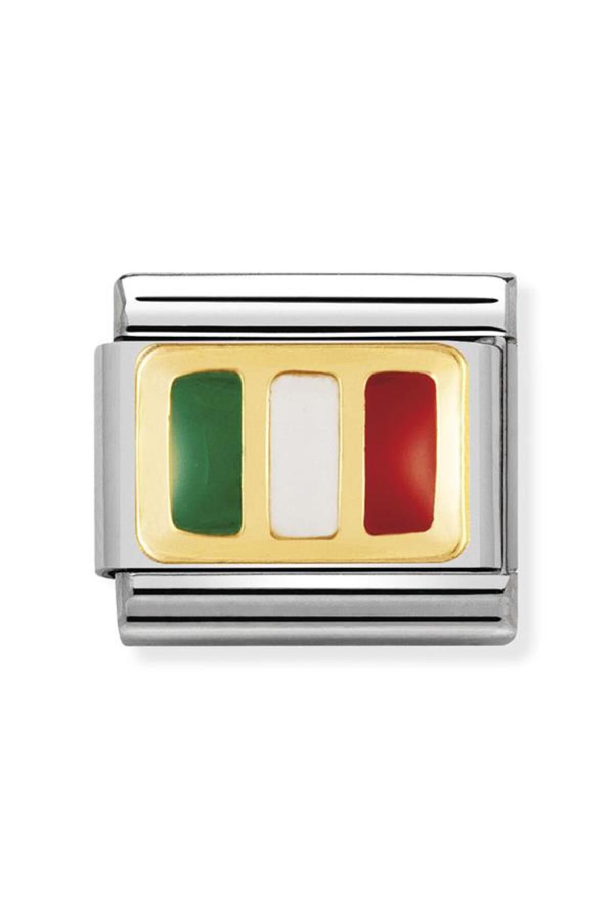 NOMİNATİON Composable Classic Europe Flag In Stainless Steel With Enamel And 18k Gold (21_ıtaly)