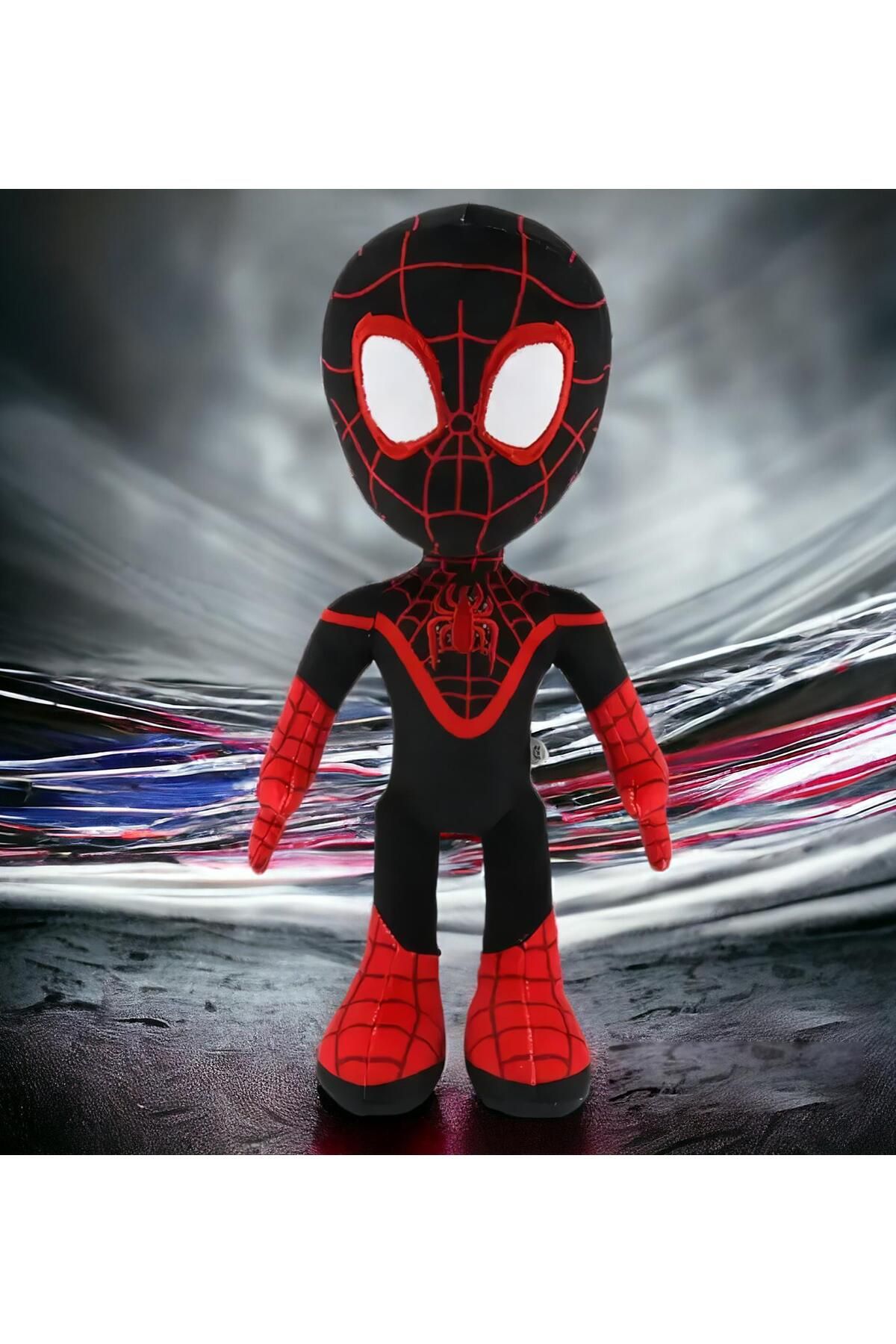 e-life shop İthal Kumaş Marvel Spidey Spiderman Ghost Spider Miles Morales Figür Peluş Oyuncak Çeşitleri 30 cm.