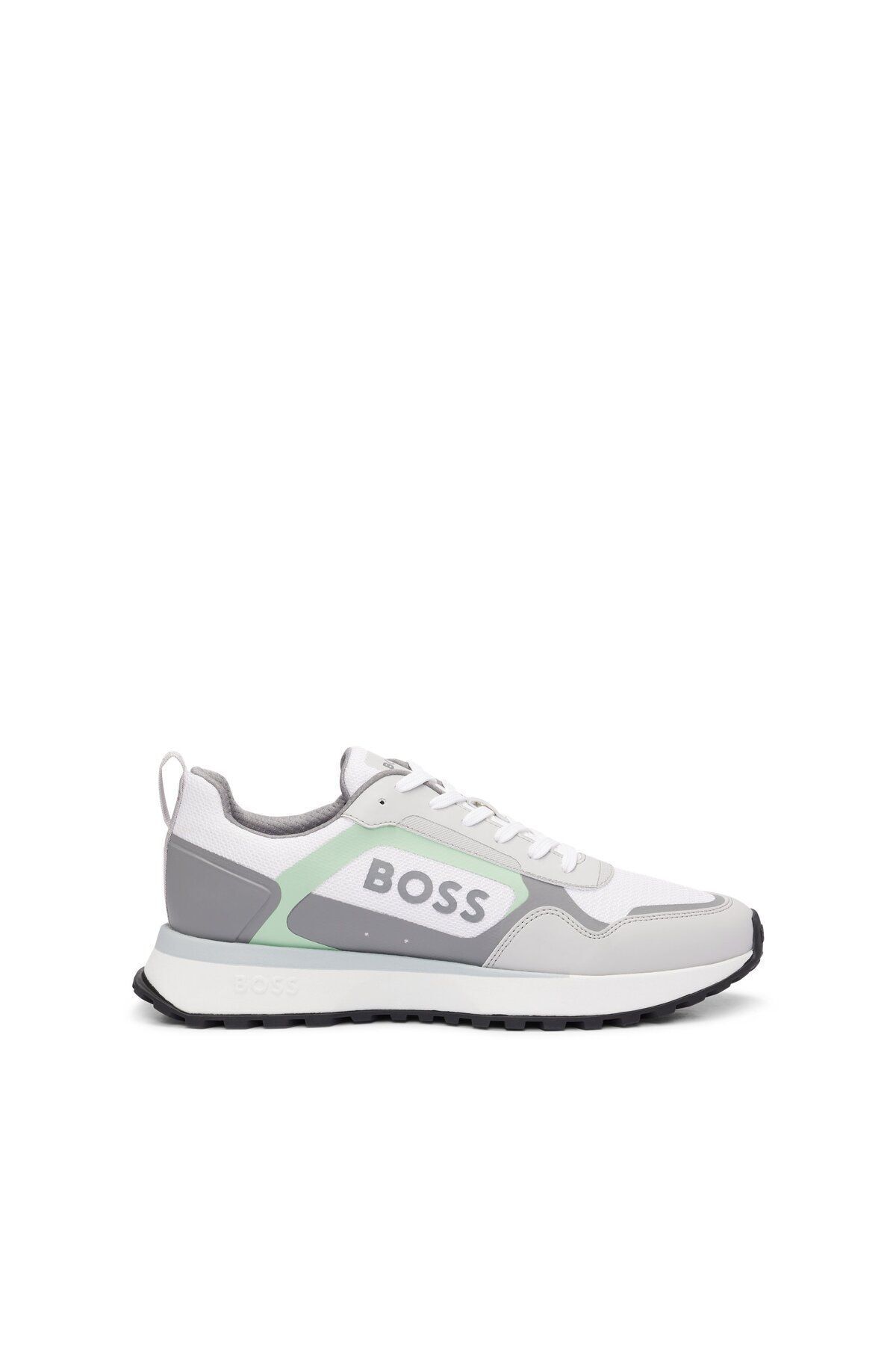 BOSS Erkek Marka Logolu Bağcıklı Kaydırmaz Tabanlı Günlük Gri Sneaker 50517300-123