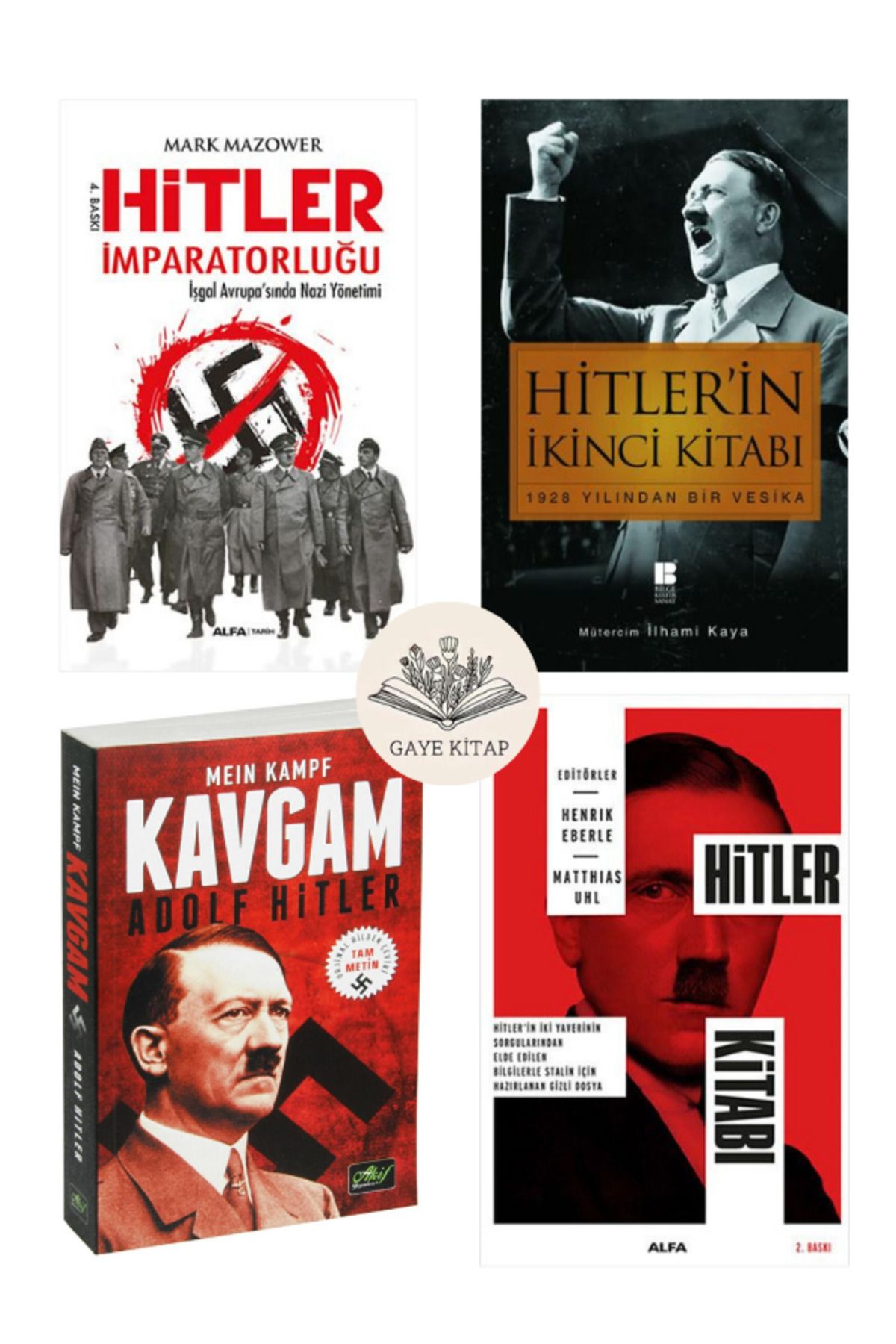 Akif Yayınları Hitler İmparatorluğu - Hitler'in İkinci Kitabı - Kavgam - Hitler Kitabı ( 4 Kitap Set)
