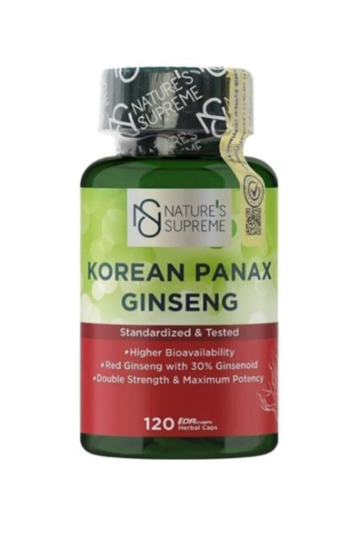 Natures Supreme Korean Panax Ginseng 120 Kapsül