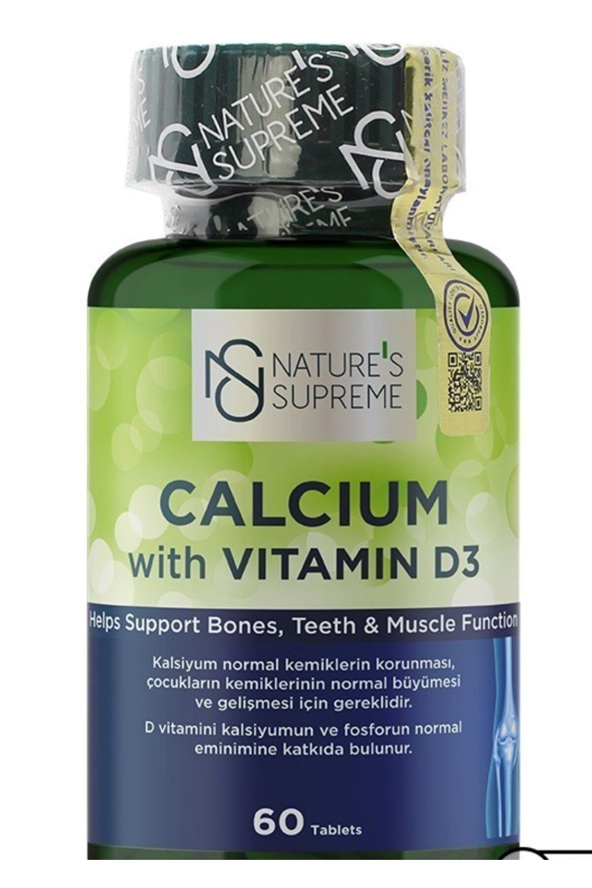 Natures Supreme Calcium with Vitamin D3 60 Tablet