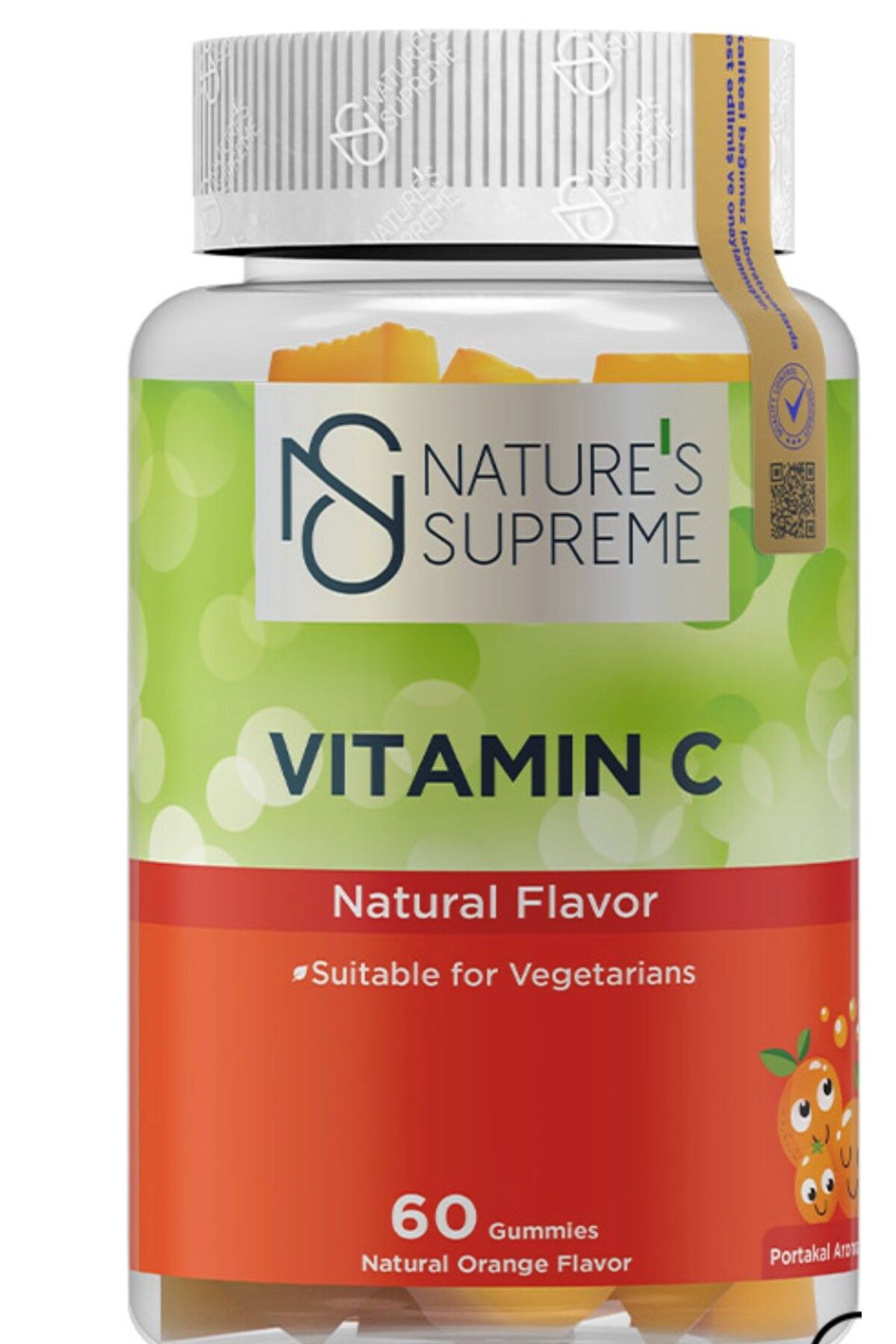 Natures Supreme Gummies Vitamin C 60 Çiğnenebilir Form