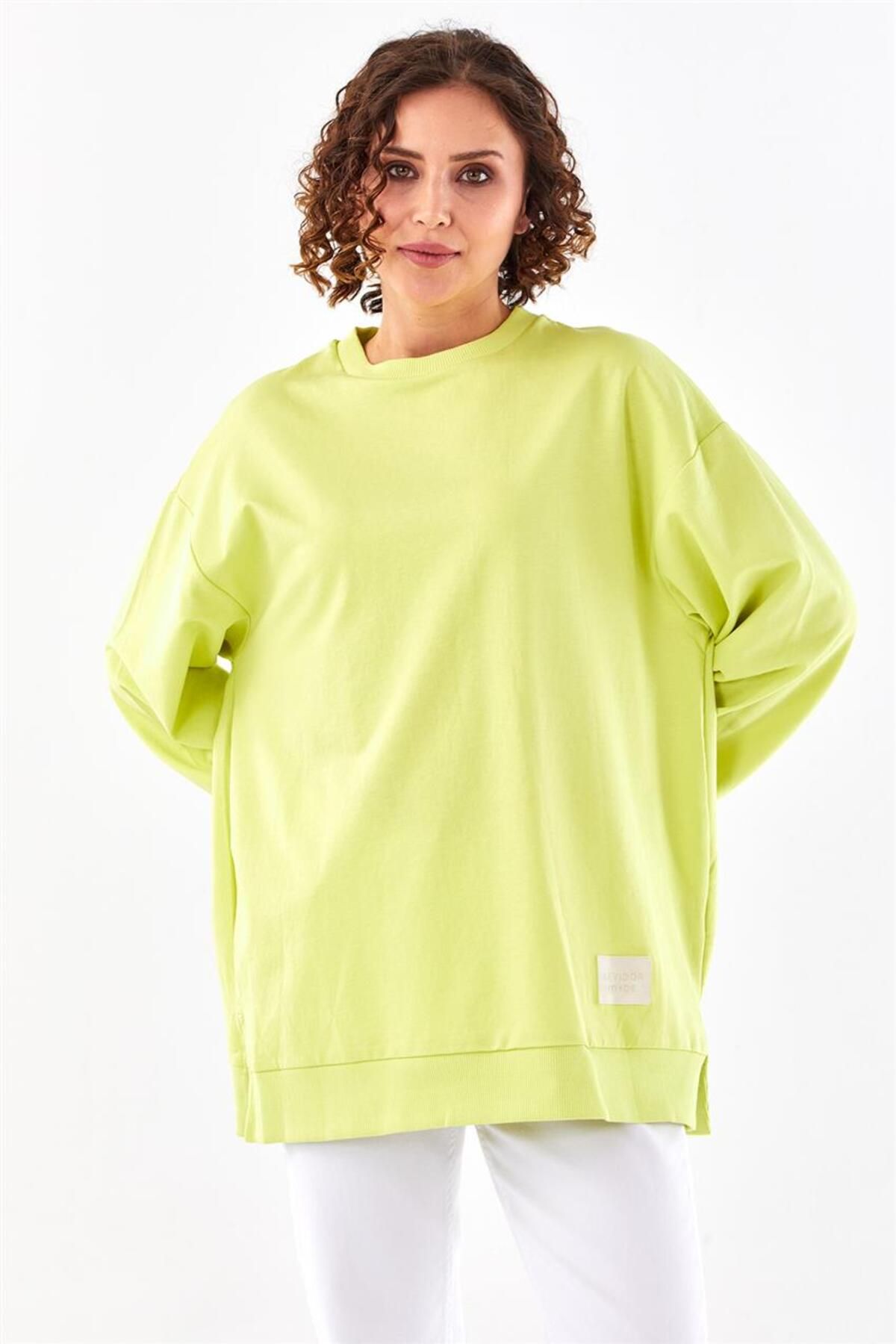 Levidor Basic Açık Yeşil Sweatshirt