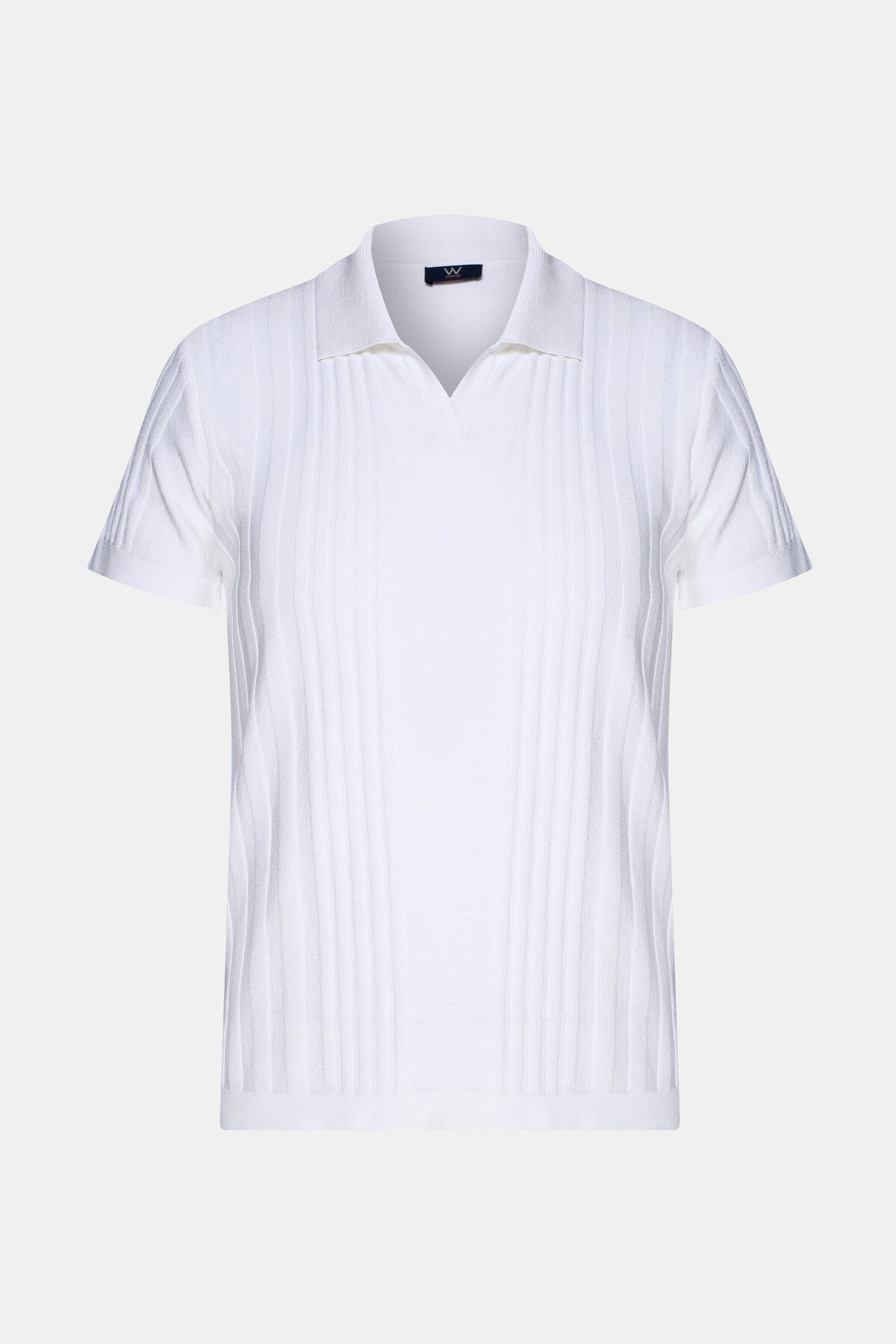 W Collection Beyaz Polo Yaka T-shirt