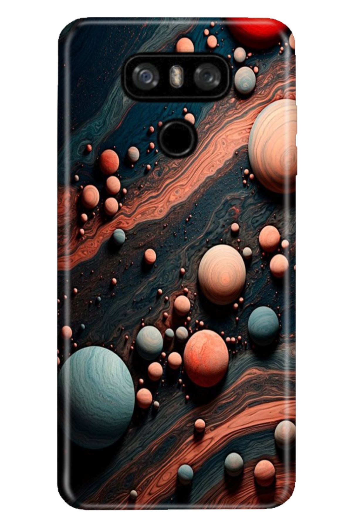 LG G6 Uyumlu Kılıf Resimli Desenli Silikon Gezegen