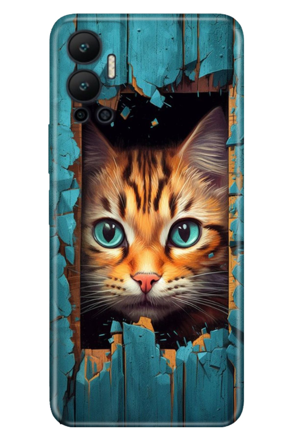 INFINIX Hot 12 Uyumlu Kılıf Resimli Desenli Silikon Cat