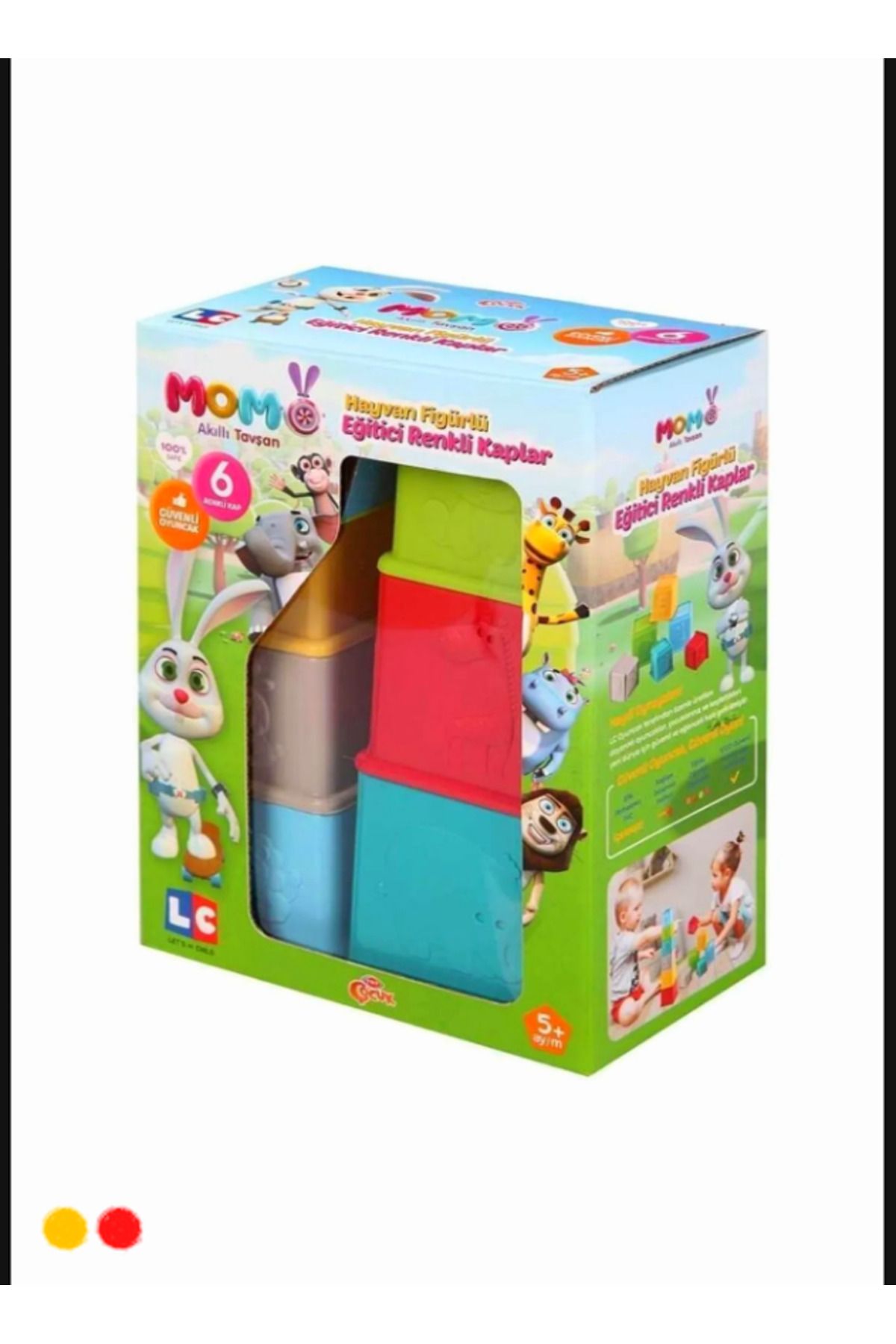 OMZ Akıllı Tavşan Momo Eğitici Renkli Kaplar Enf-t39002 Egitici Oyuncaklar