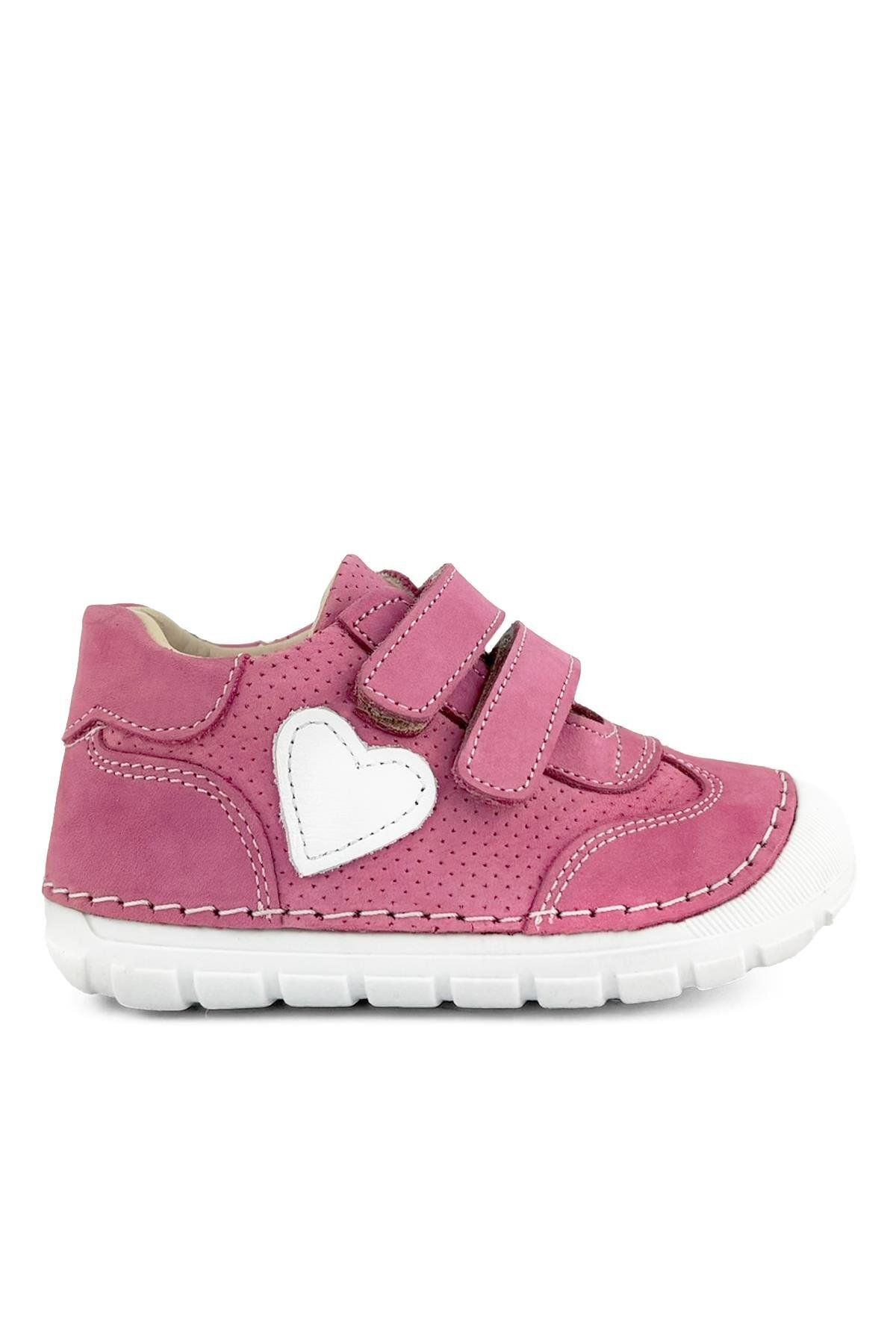 Cici Bebe Ayakkabı Hakiki Deri Pembe Nubuk Kız Bebek İlk Adım Ayakkabısı