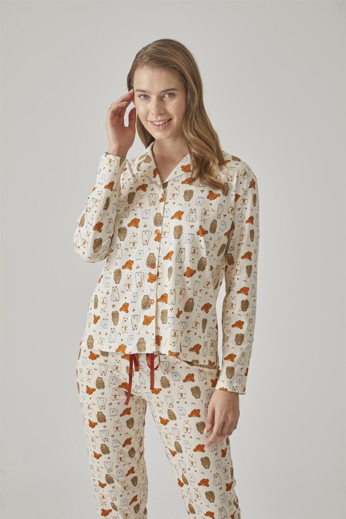 Relax Mode Kadın Gömlek Pijama Takım - 10786