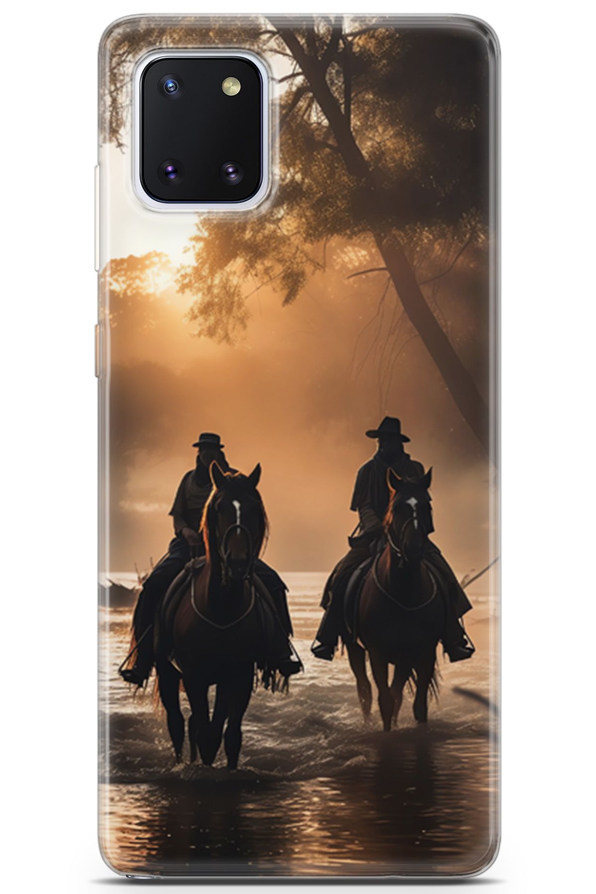 MİRAKSESUAR Samsung Galaxy Note 10 Lite uyumlu Derfu 12 HD Desen Vahşi Batı Nehir