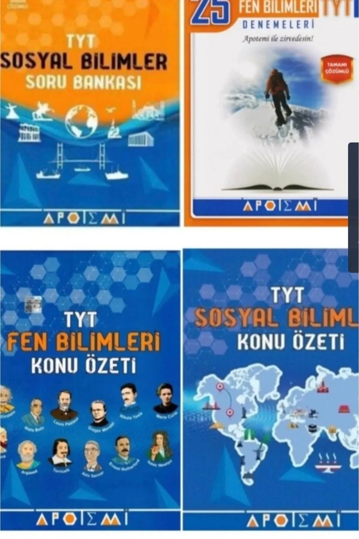 Bilgi Sarmal Yayınları Apotemi Tyt Set (sosyal Bilgiler Ve Fen Bilimleri Konu Özeti, Sosyal Soru Bankası, Fen Bilimleri)