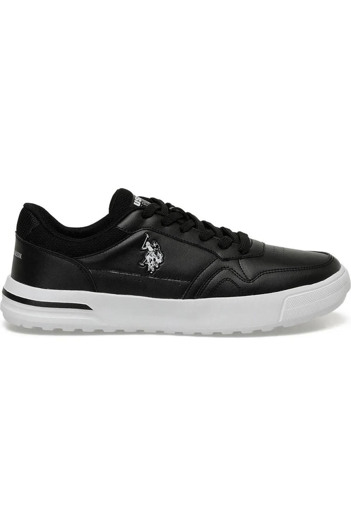 U.S. Polo Assn. SAMPO 4FX SİYAH BEYAZ  ERKEK SNEAKER-Sİyah-Beyaz