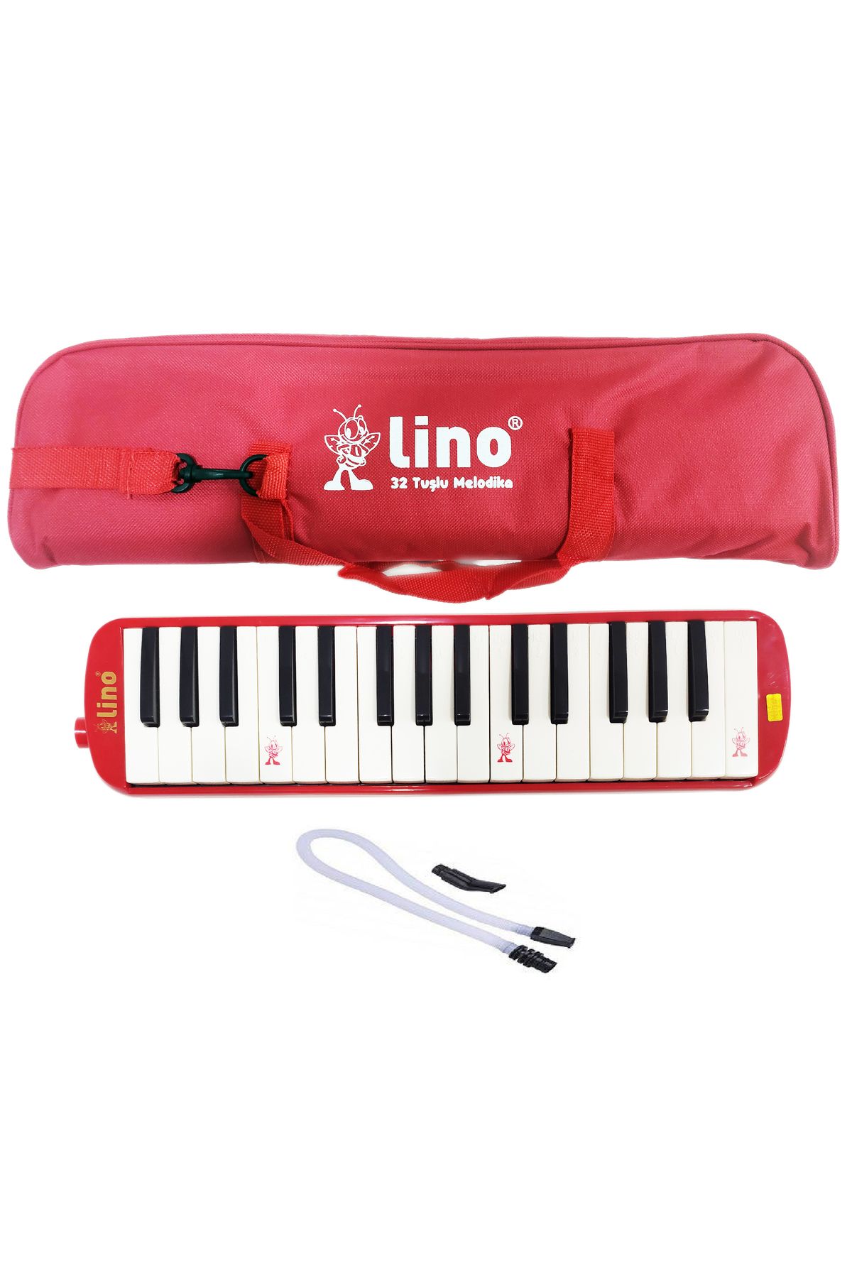 Lino 32k Bez Çantalı Melodika (kırmızı)