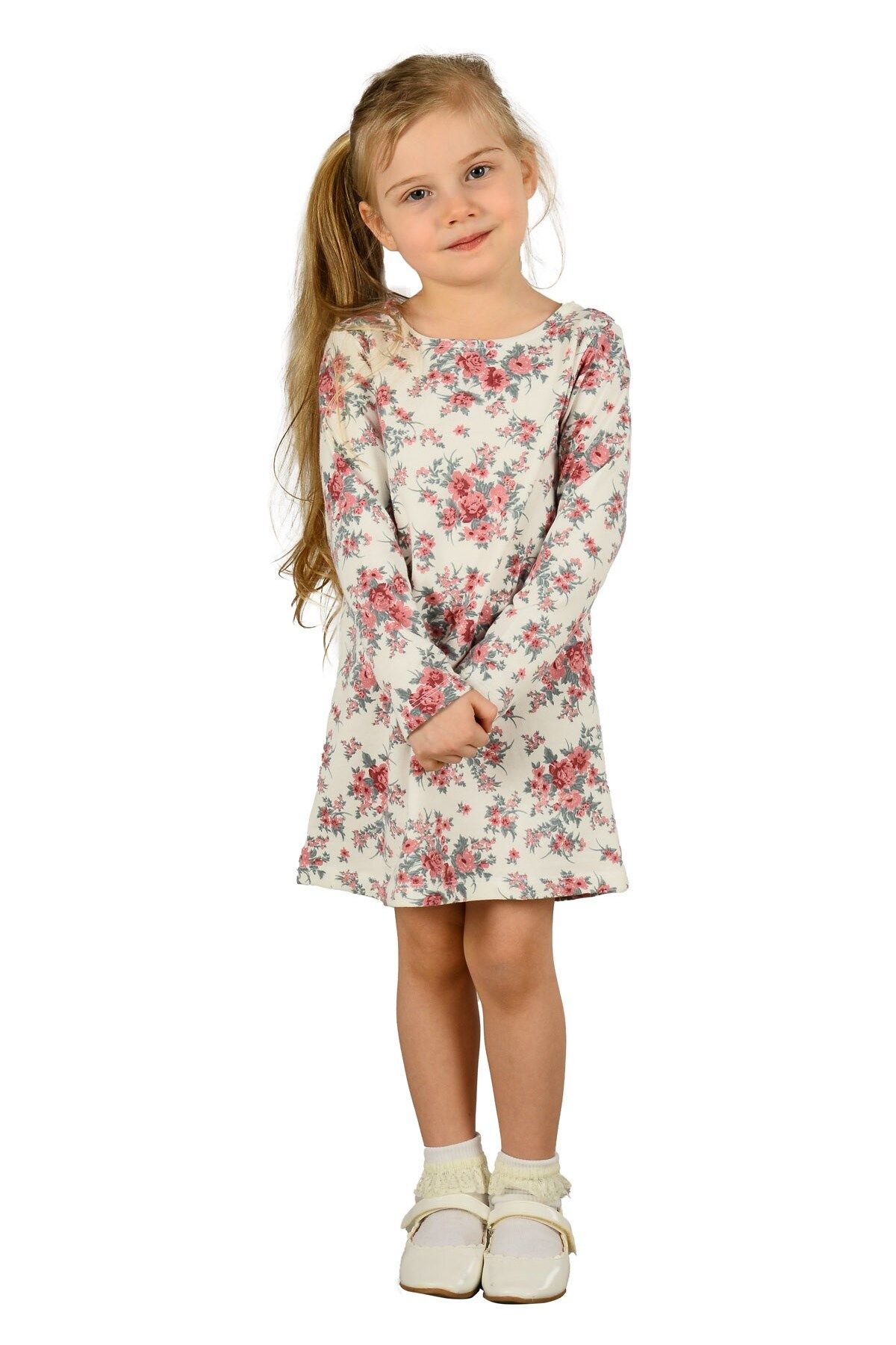 Silversun Hscstore Çiçek Desenli Kız Çocuk Örme Elbise-ek 218698 |hscstore