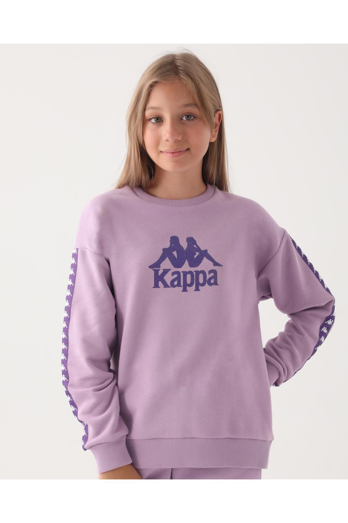 Kappa Authentic Bernard Kız Çocuk Gül Kurusu Oversize Fit Sweatshirt