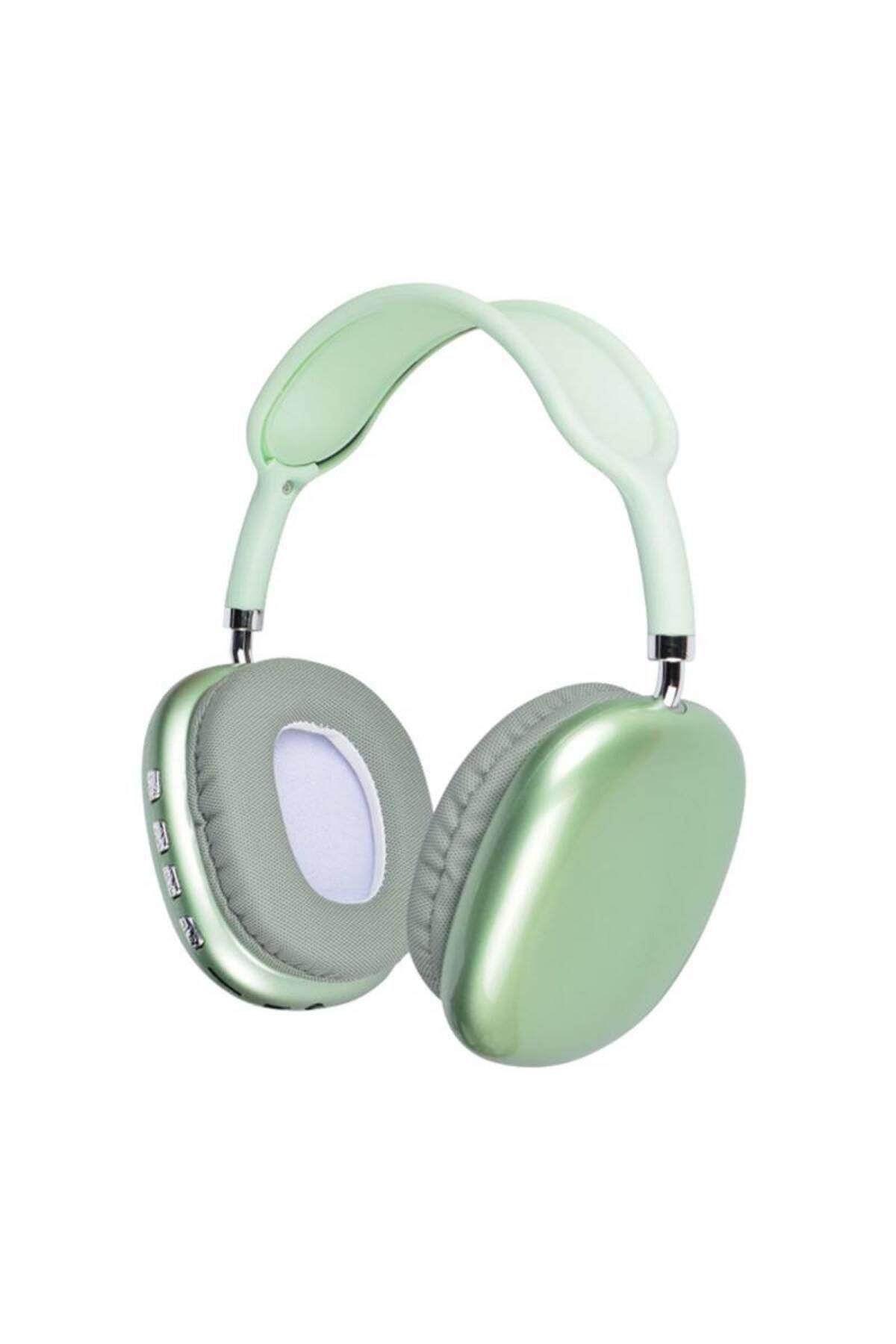 Zore P9 Air Max Kablosuz 5.0 Mikrofonlu Bluetooth Kulaklık Yeşil (P9)