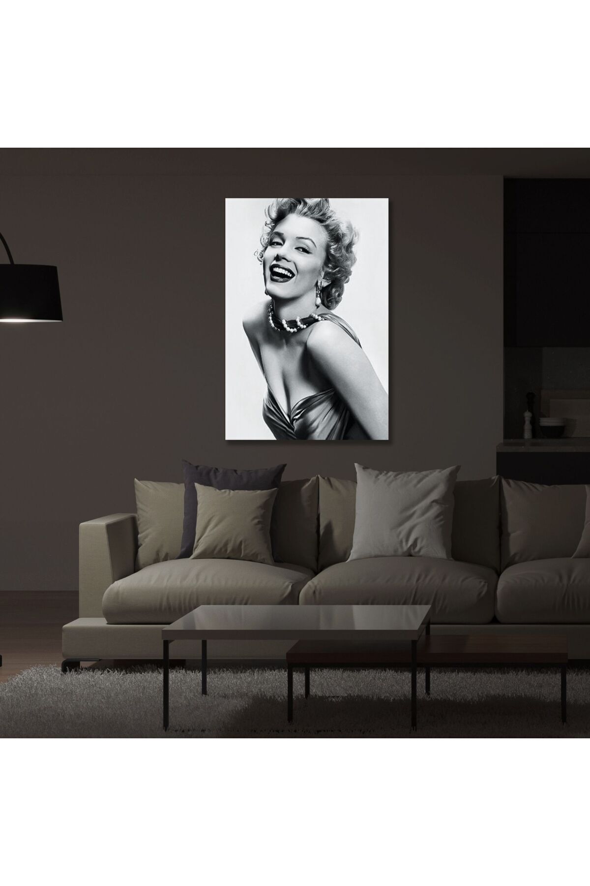 GAAGART Tekli Dikey Kanvas Duvar Tablosu Ünlü Aktör Marilyn Monroe