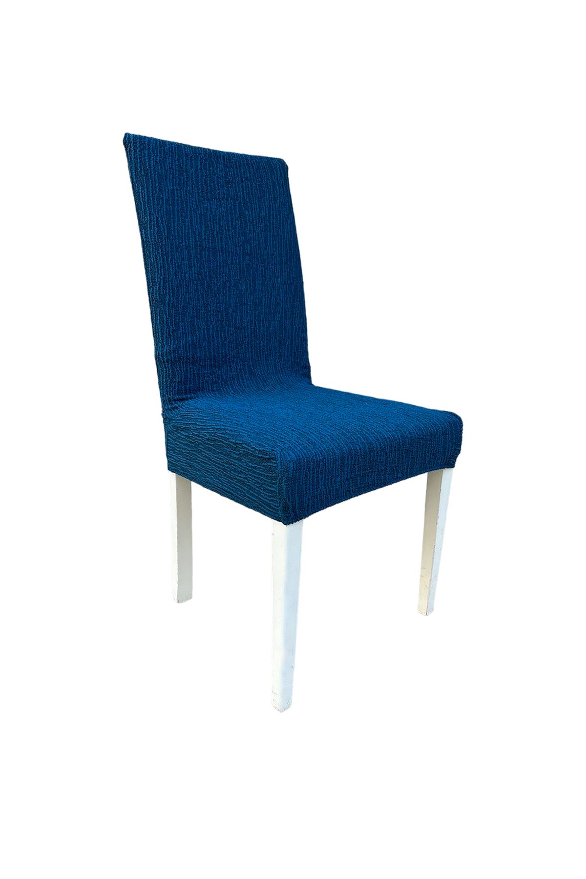 GüzelEvim Tekstil Jakarlı Düz Desen Sandalye kılıfı Yüksek Esnekli Sandalye örtüsü (1 adet)