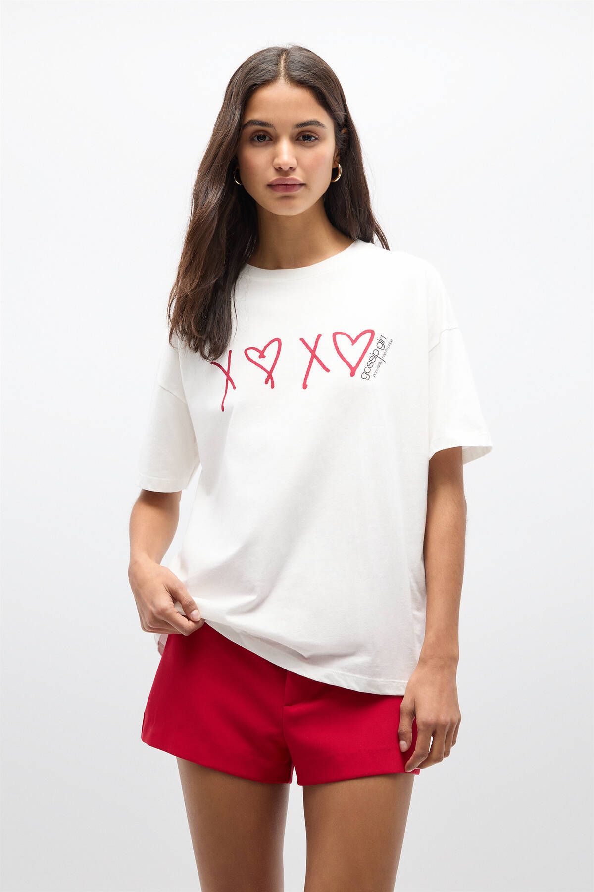 Pull & Bear Gossip Girl baskılı t-shirt