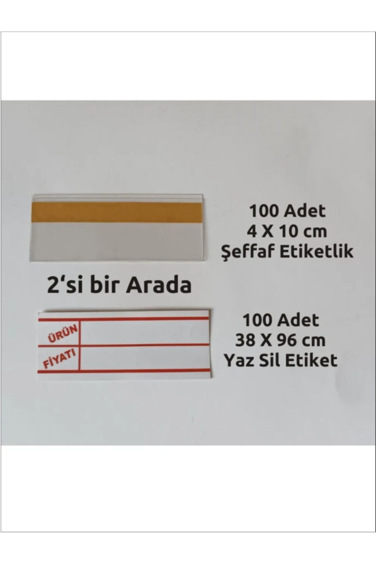 çavuşoğlu etiket Pvc Raf Etiketi Arkası Yapışkanlı Raf Önü Fiyat Etiketliği Silinebilir Kağıt Etiketi 4x10 Cm 100'lü