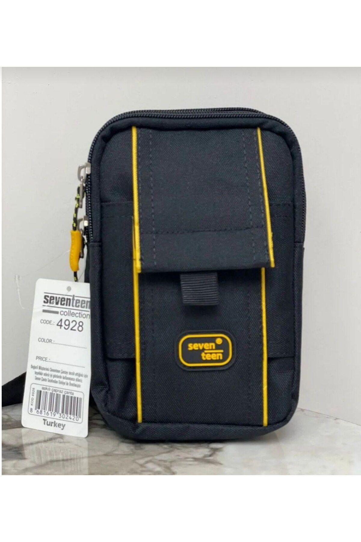 seventeen çanta Unisex keten telefon bölmeli ve çapraz omuz ve göğüs çantası seyahat günlük