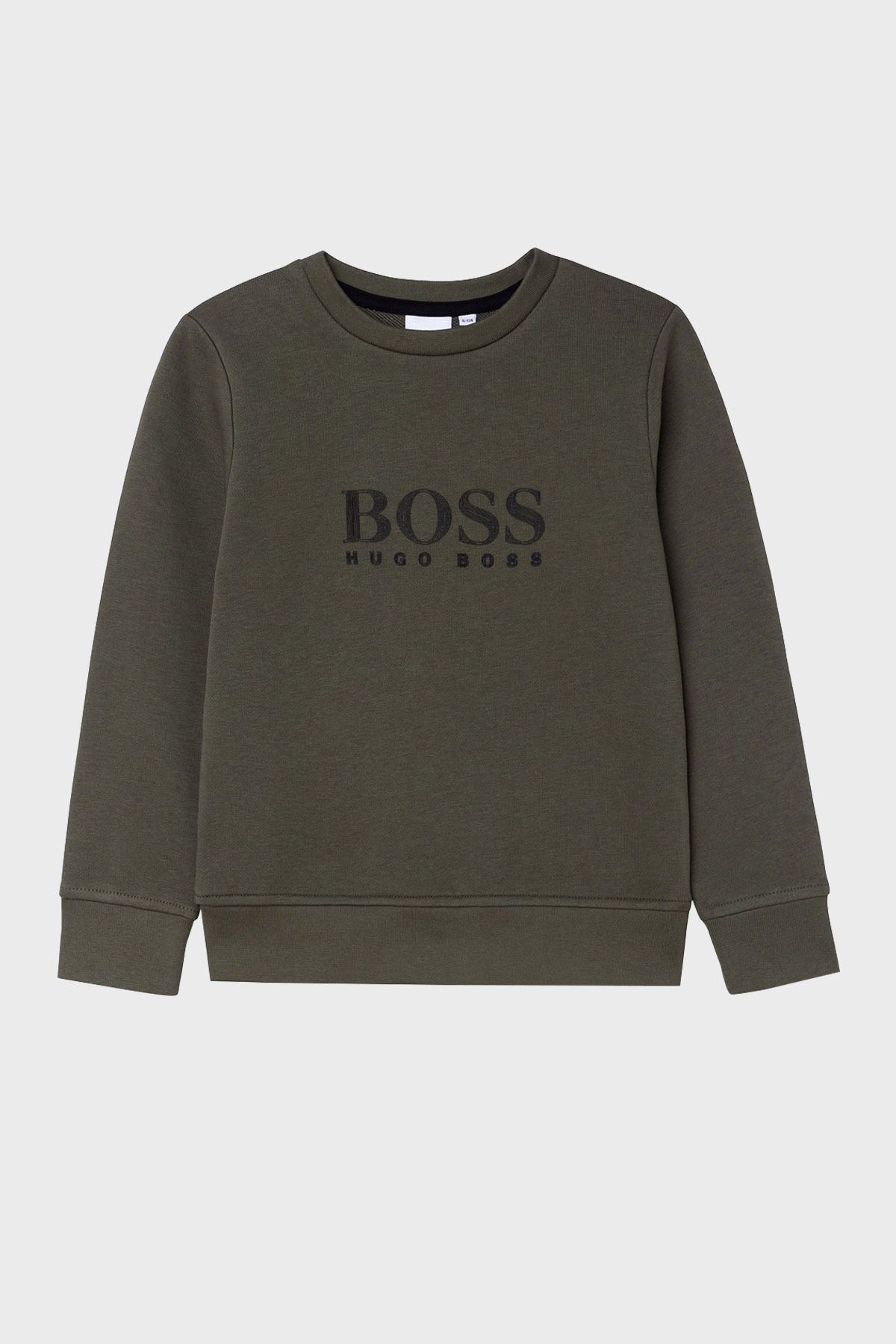 Hugo Boss Pamuklu Regular Fit Çocuk Sweat SWEAT 25L34/64C KAKI