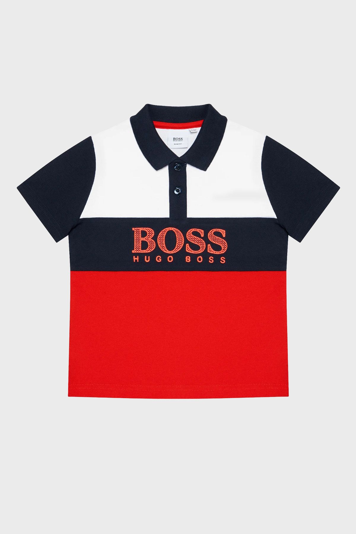 Hugo Boss Pamuklu Çocuk Polo Yaka T Shirt POLO YAKA T SHİRT 25L25/Z40 BICOLOR