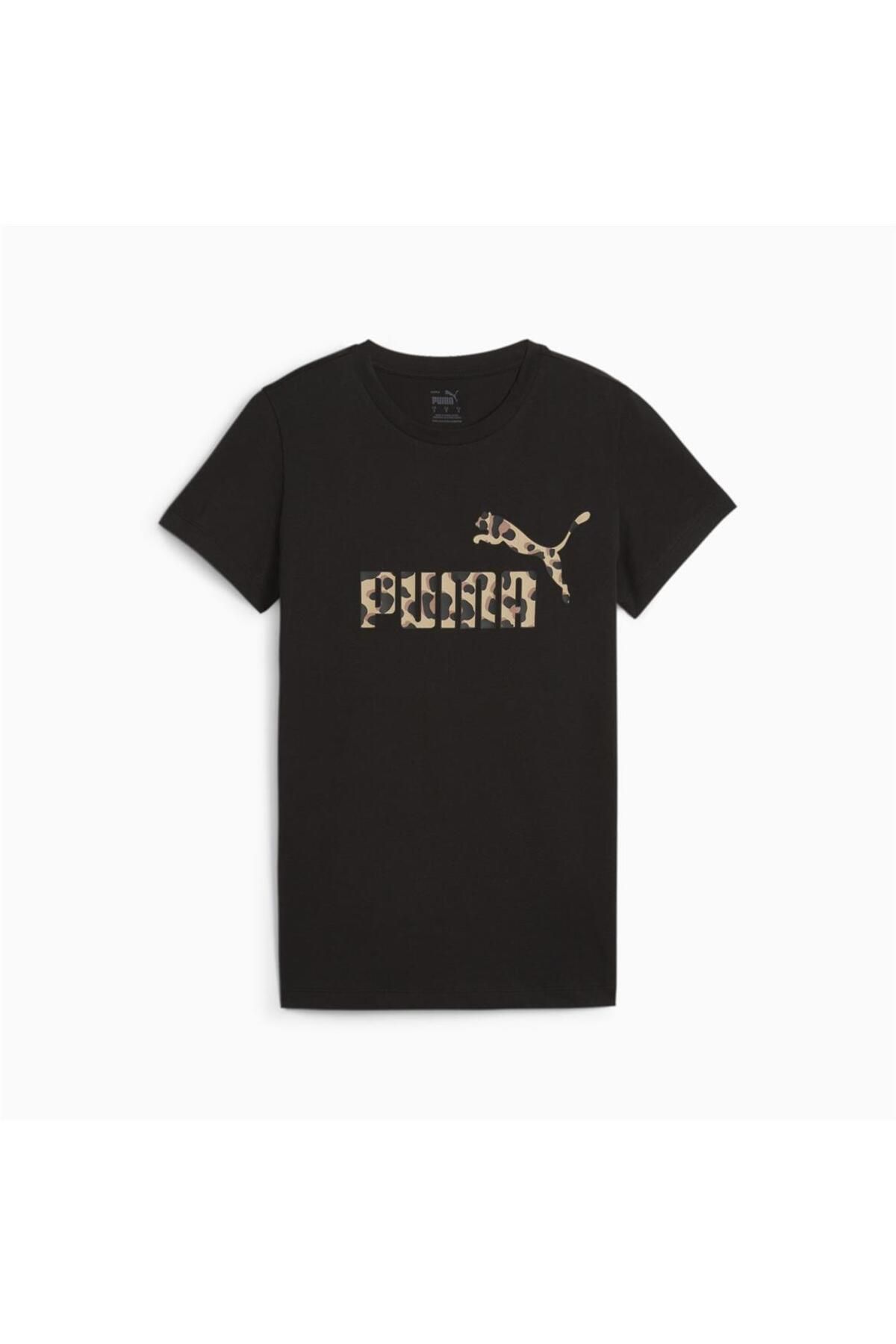 Puma ESS+ Animal Graphic Siyah Kadın T-Shirt